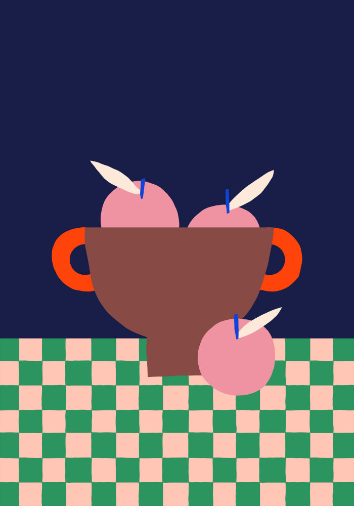 Fruit Bowl with Pink Apples