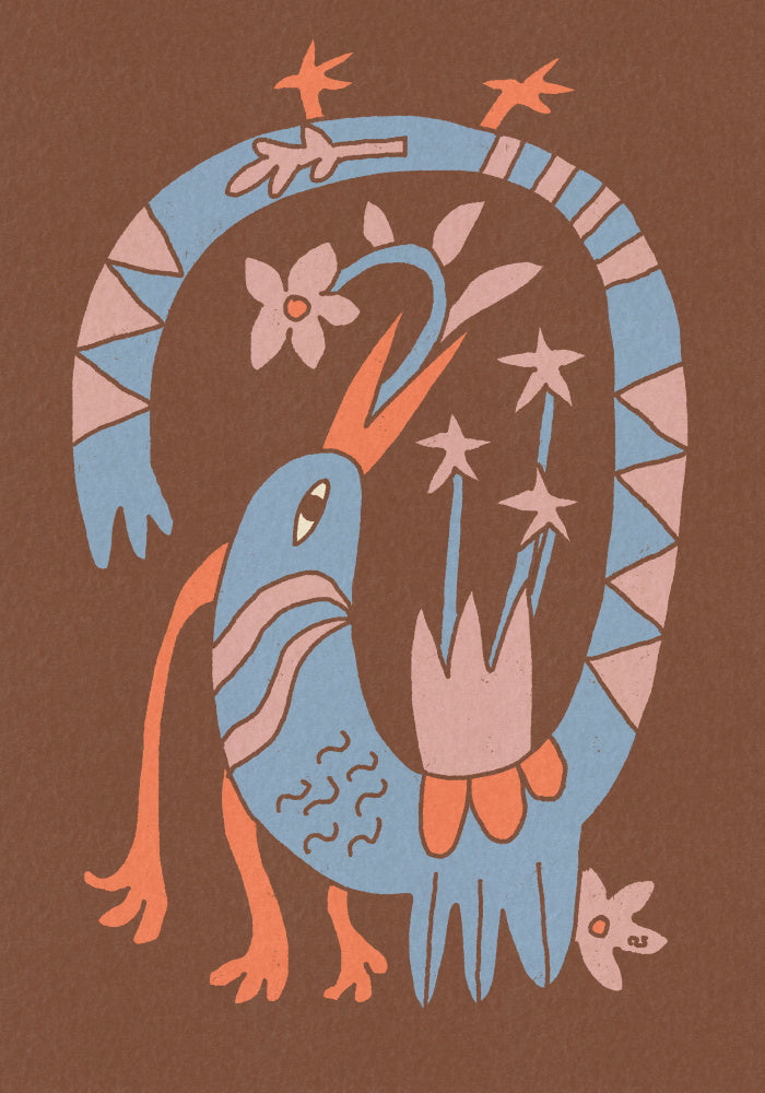 Whimsical Folk Bird
