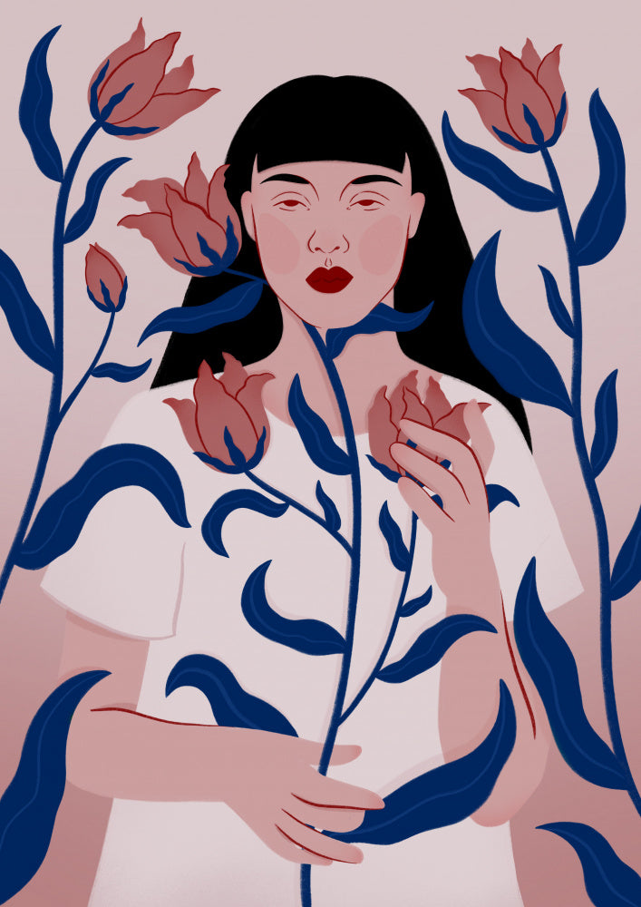 Serene Floral Portrait