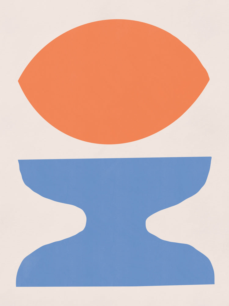 Organic Shapes In Orange and Blue