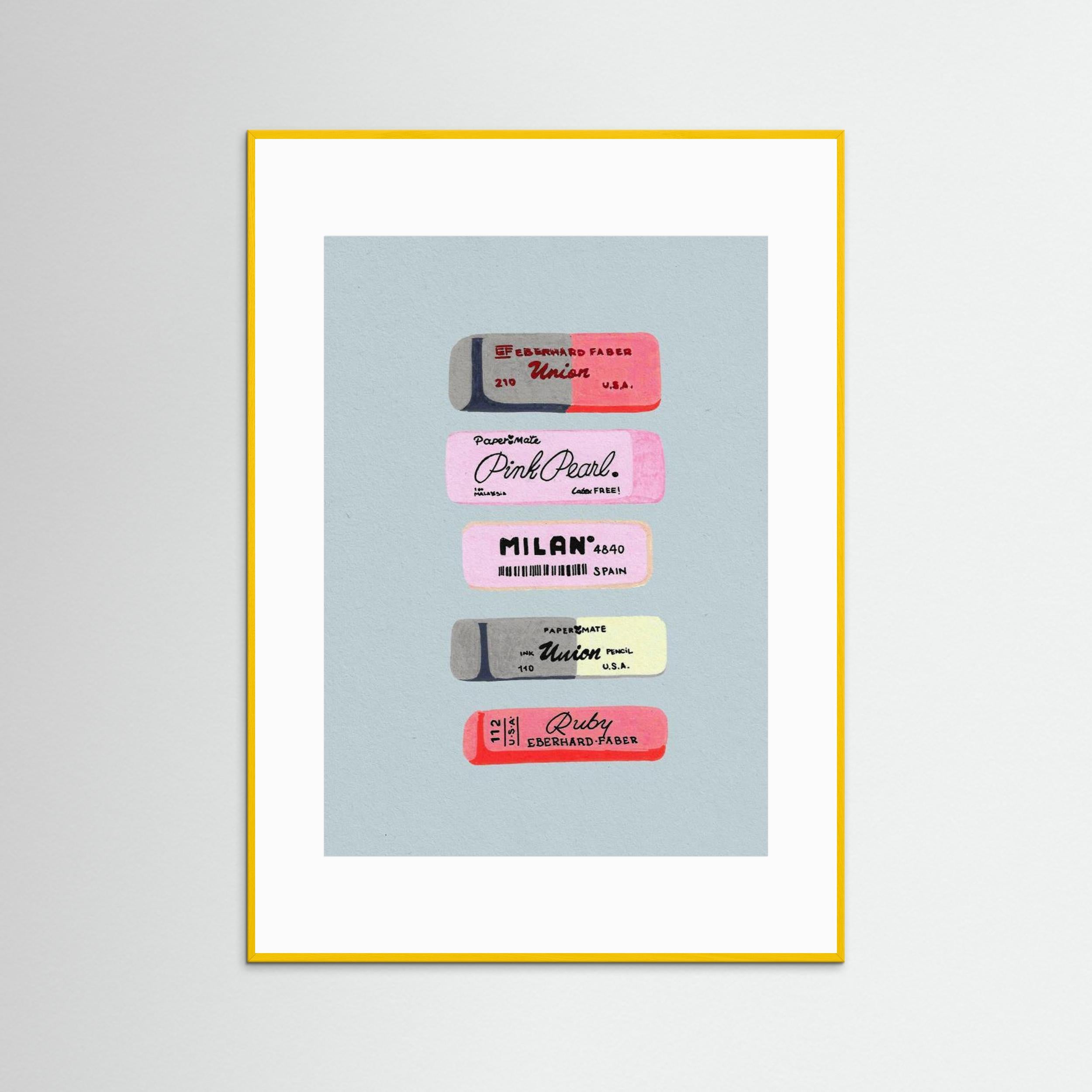 Erasers Art Print by Studio Mandariini