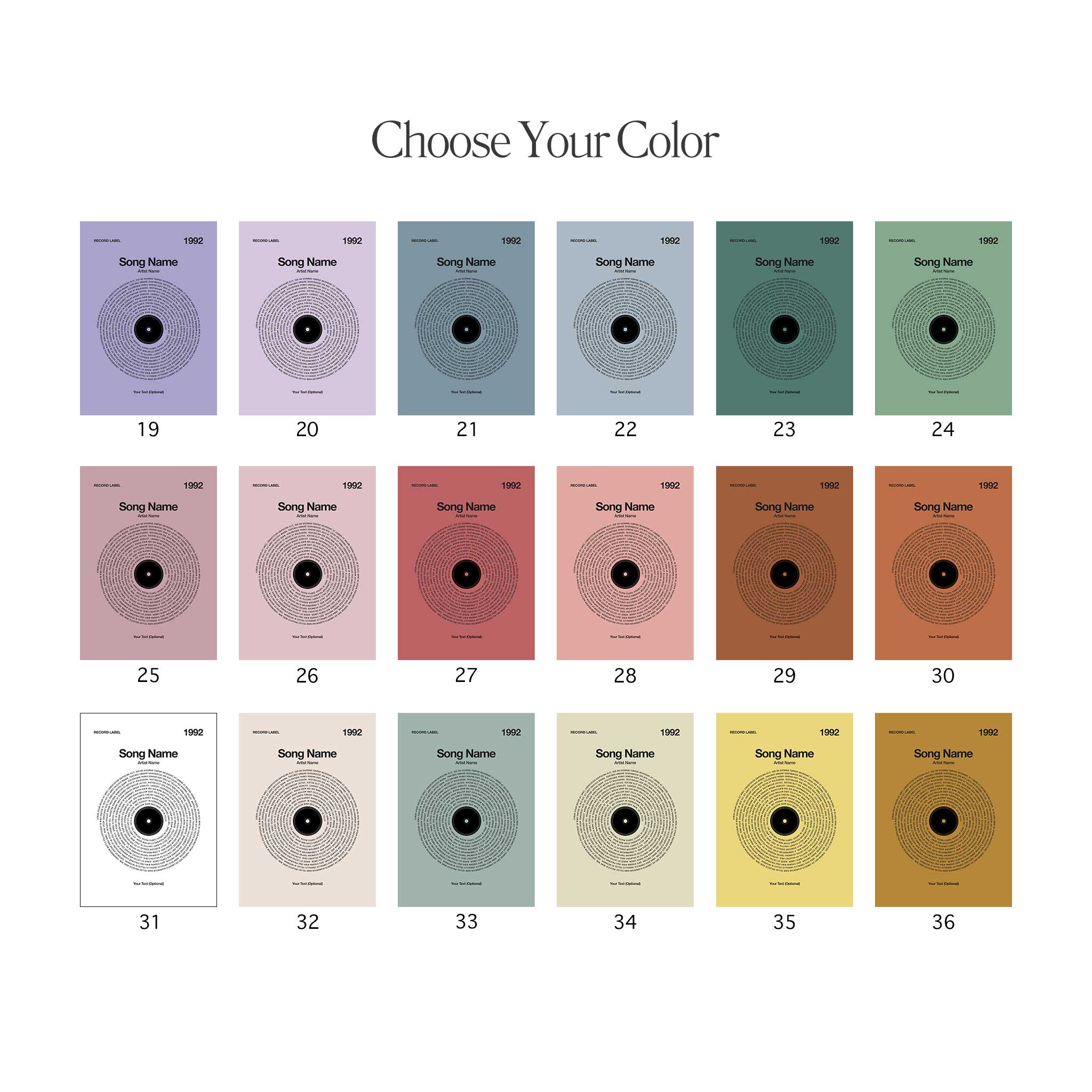 a poster with a bunch of different colors