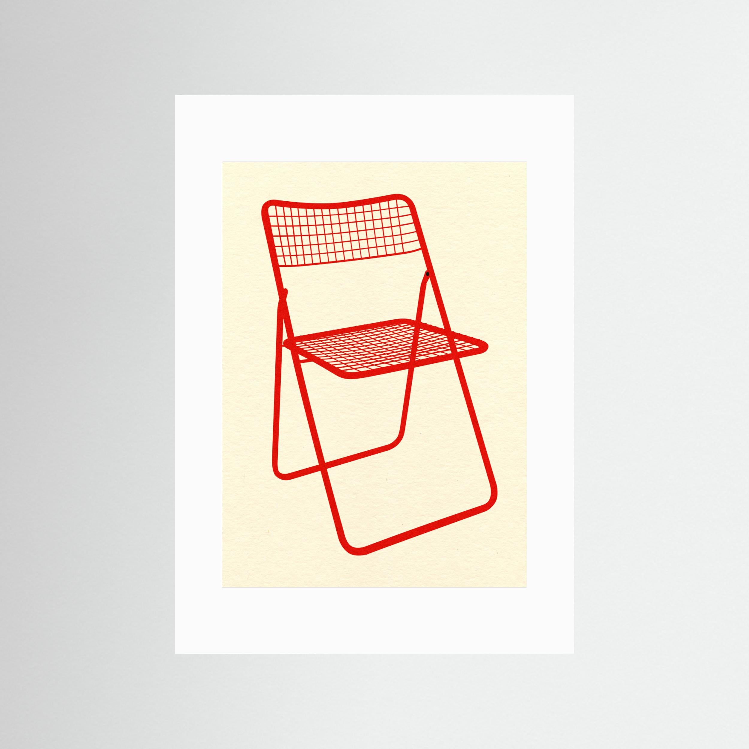 Ted Net Chair Red by Rosi Feist