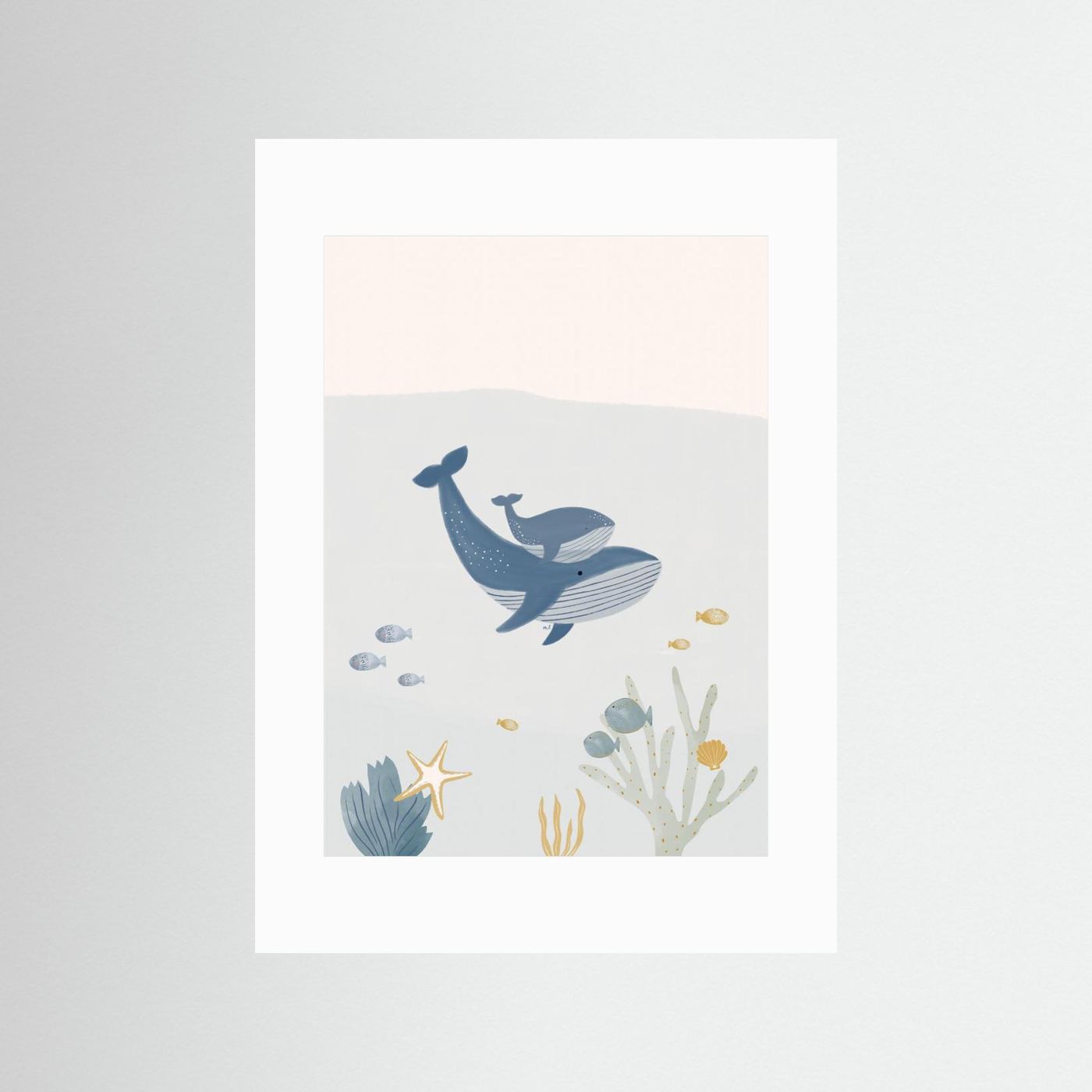 Underwater Whale Family by Menina Lisboa