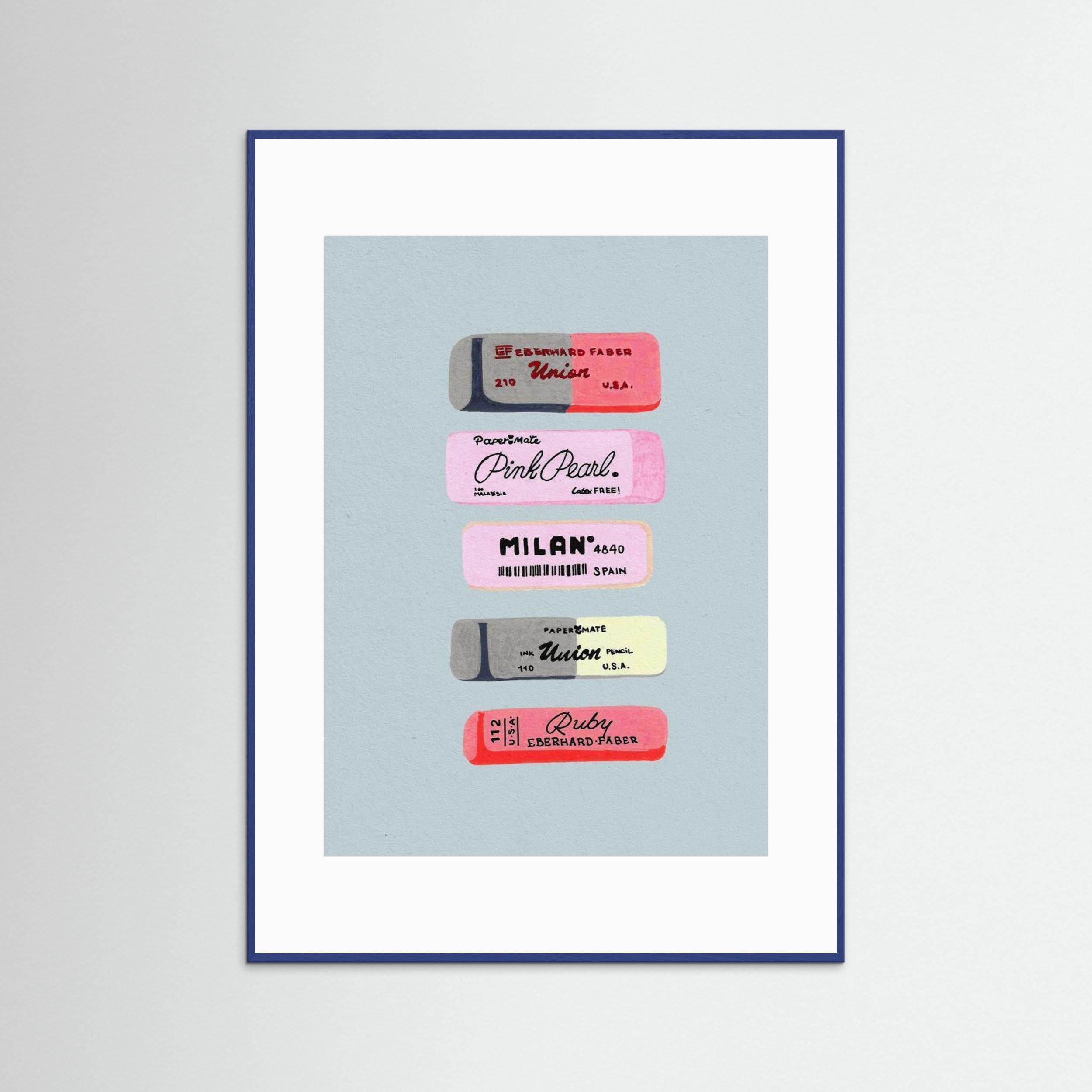 Erasers Art Print by Studio Mandariini