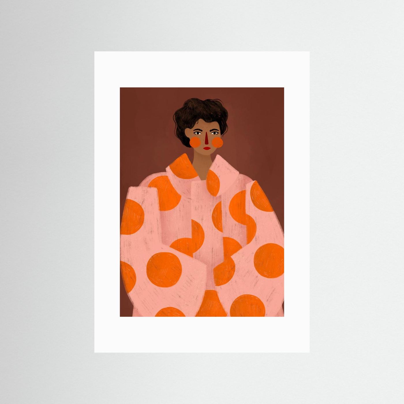 Woman With Orange Dots by Bea Müller