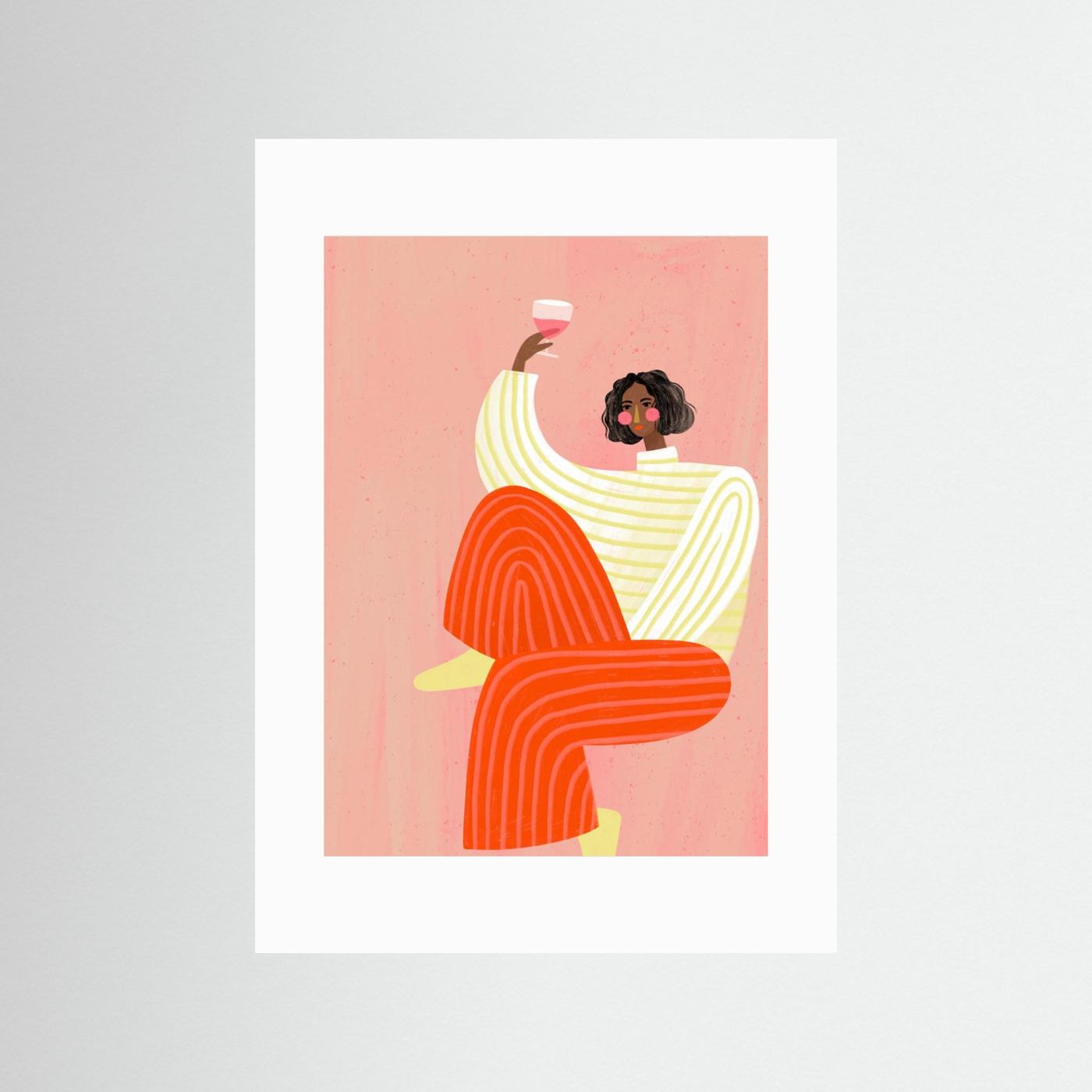 The Woman with the glass of wine by Bea Müller