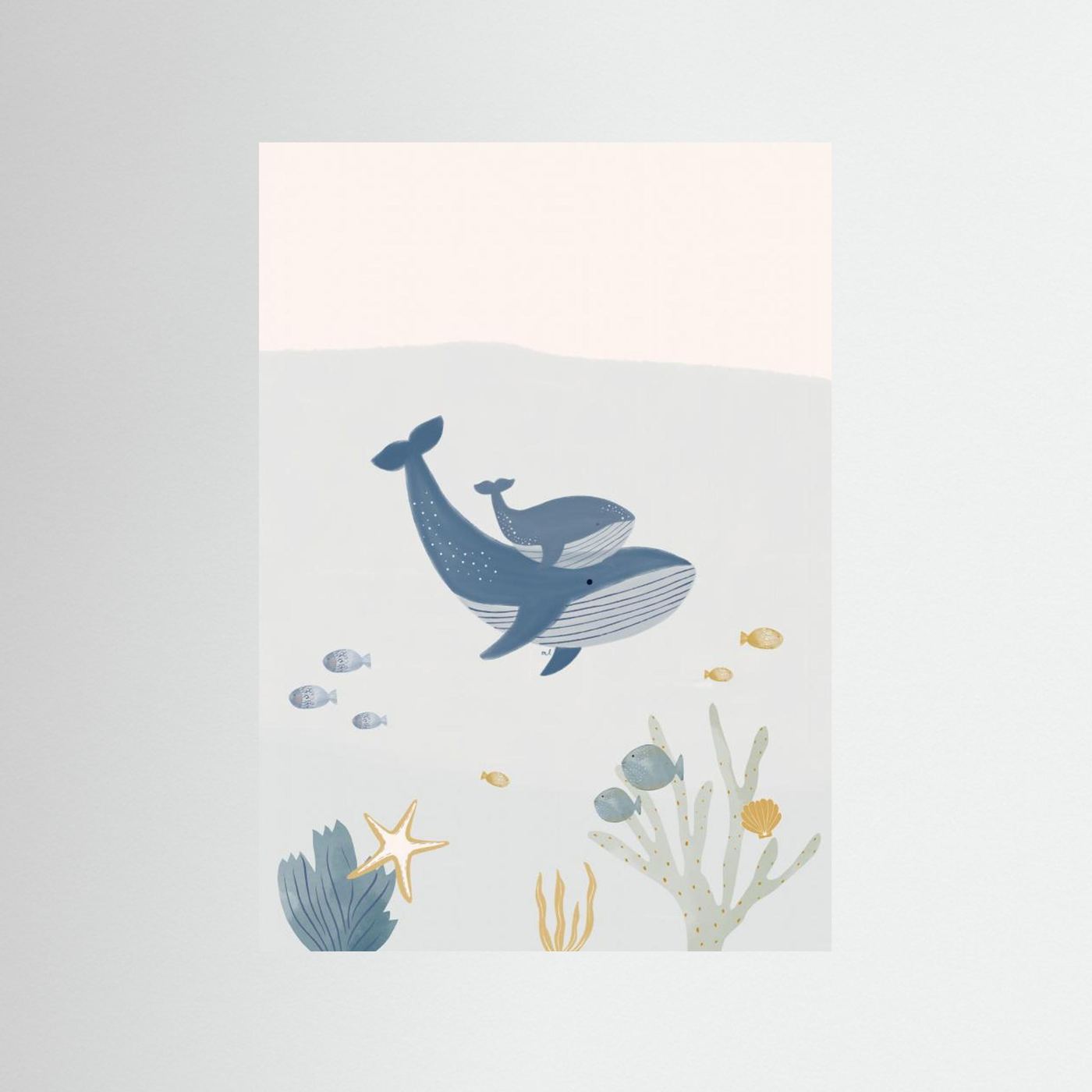 Underwater Whale Family by Menina Lisboa