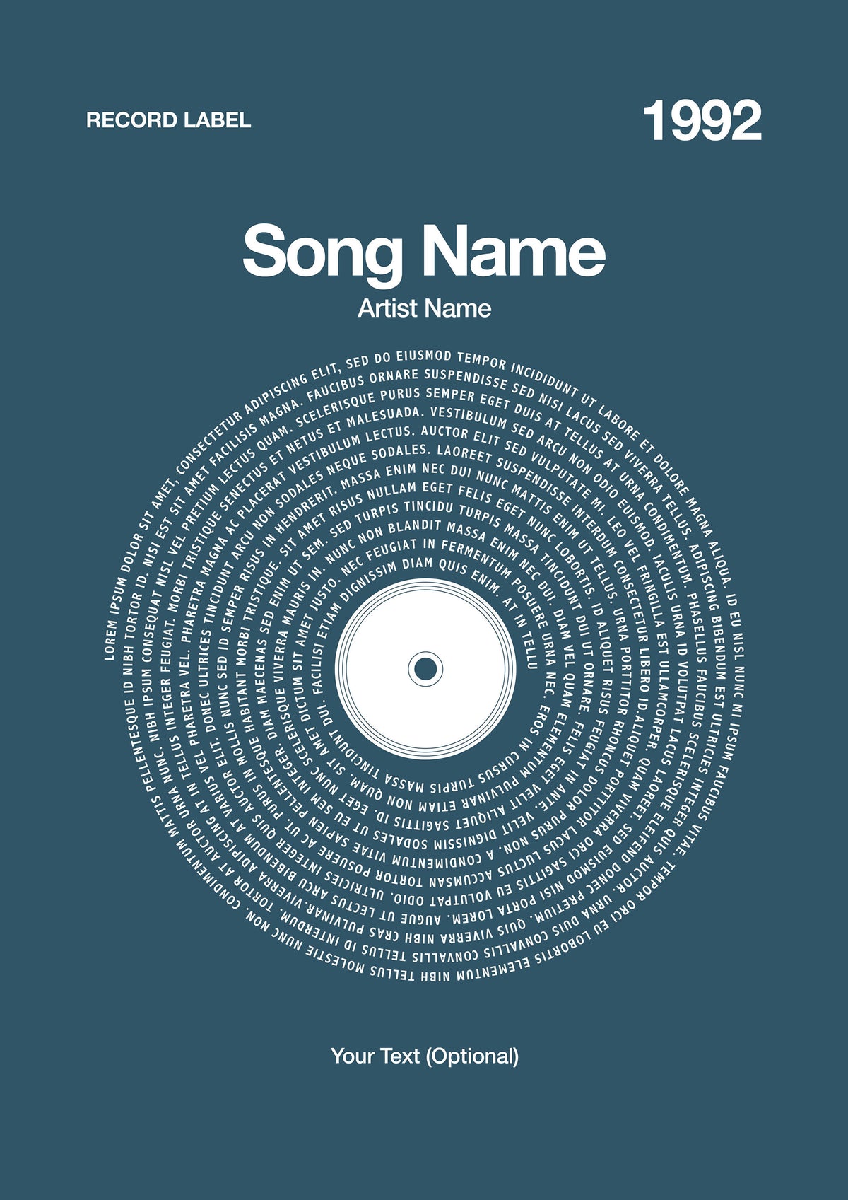 Custom Vinyl Lyrics Print – Deepsea