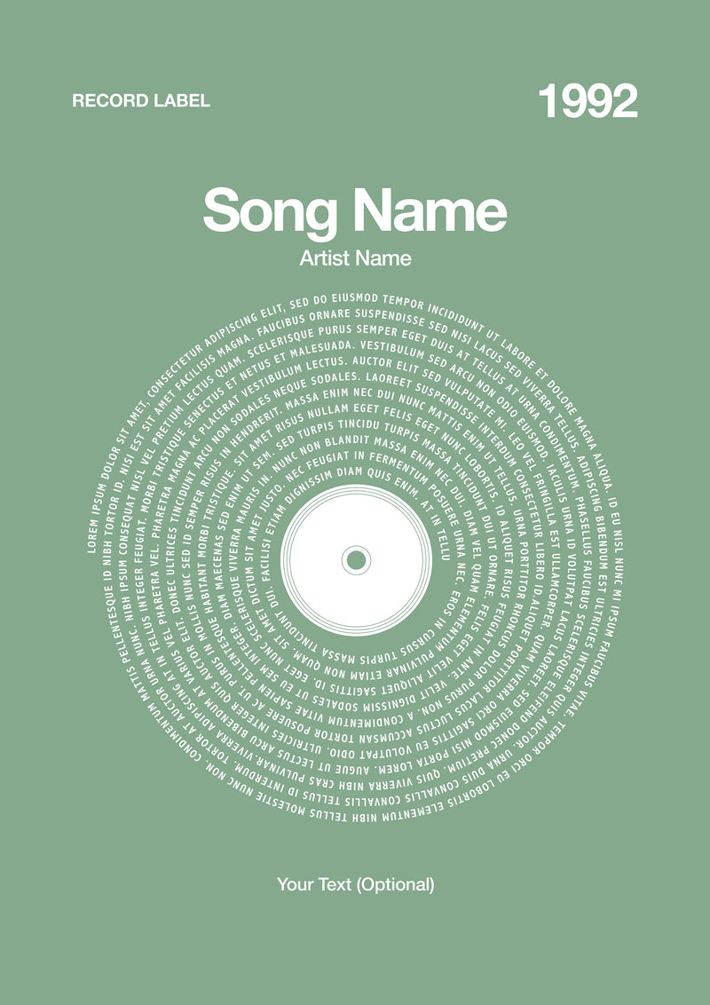 Custom Vinyl Lyrics Print – Sagebrush