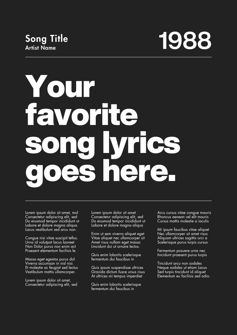 CUSTOM SONG BLACK