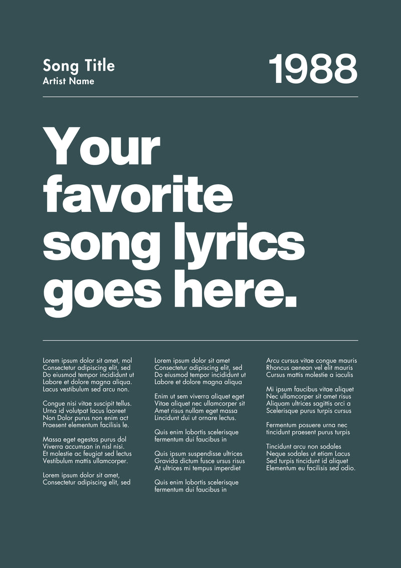 CUSTOM SONG DEEP TEAL