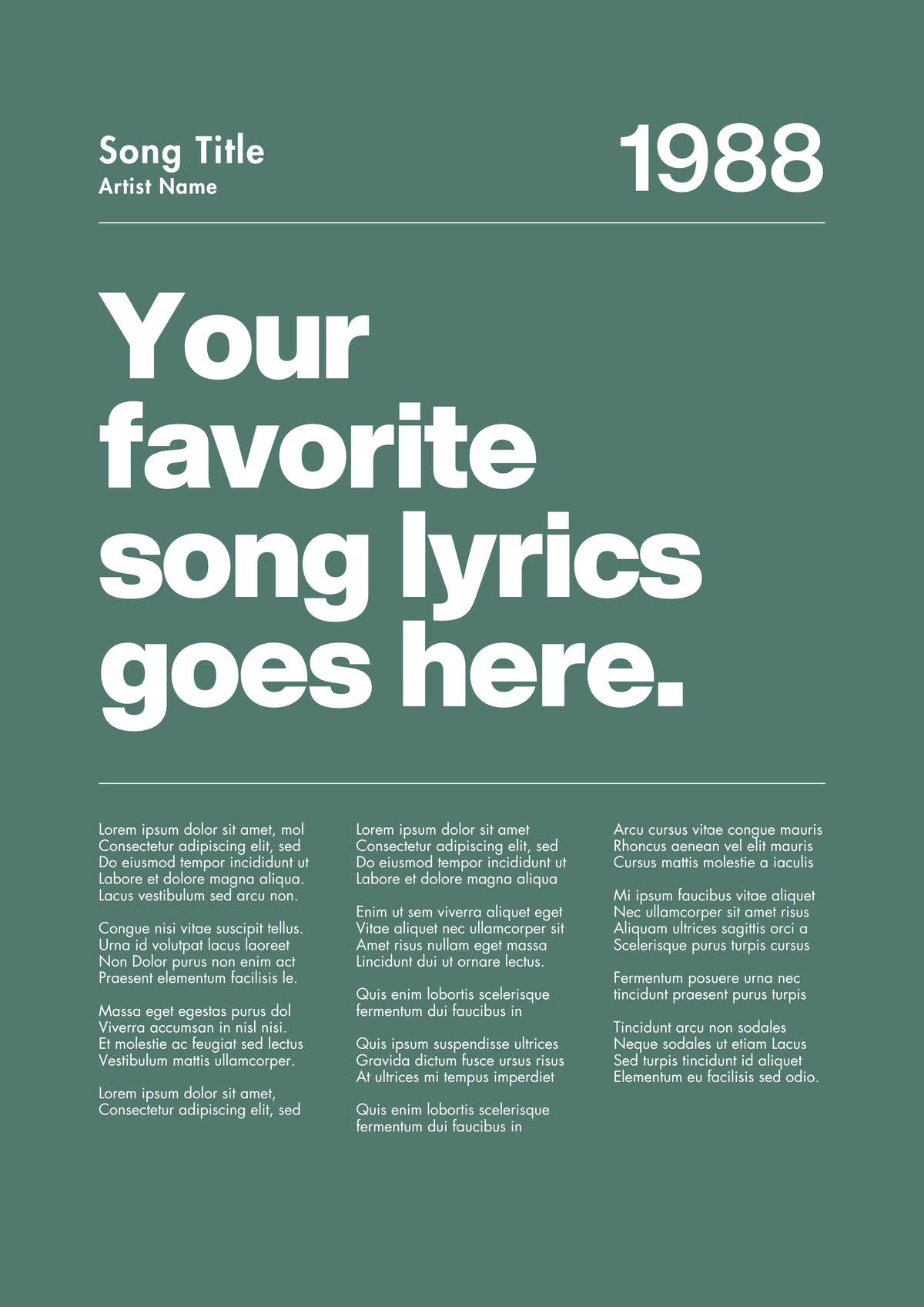 CUSTOM SONG GREEN