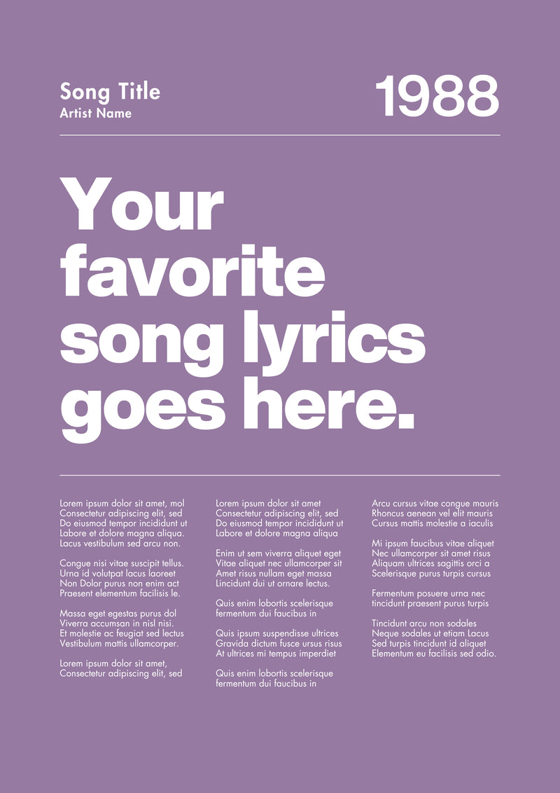 CUSTOM SONG LILAC