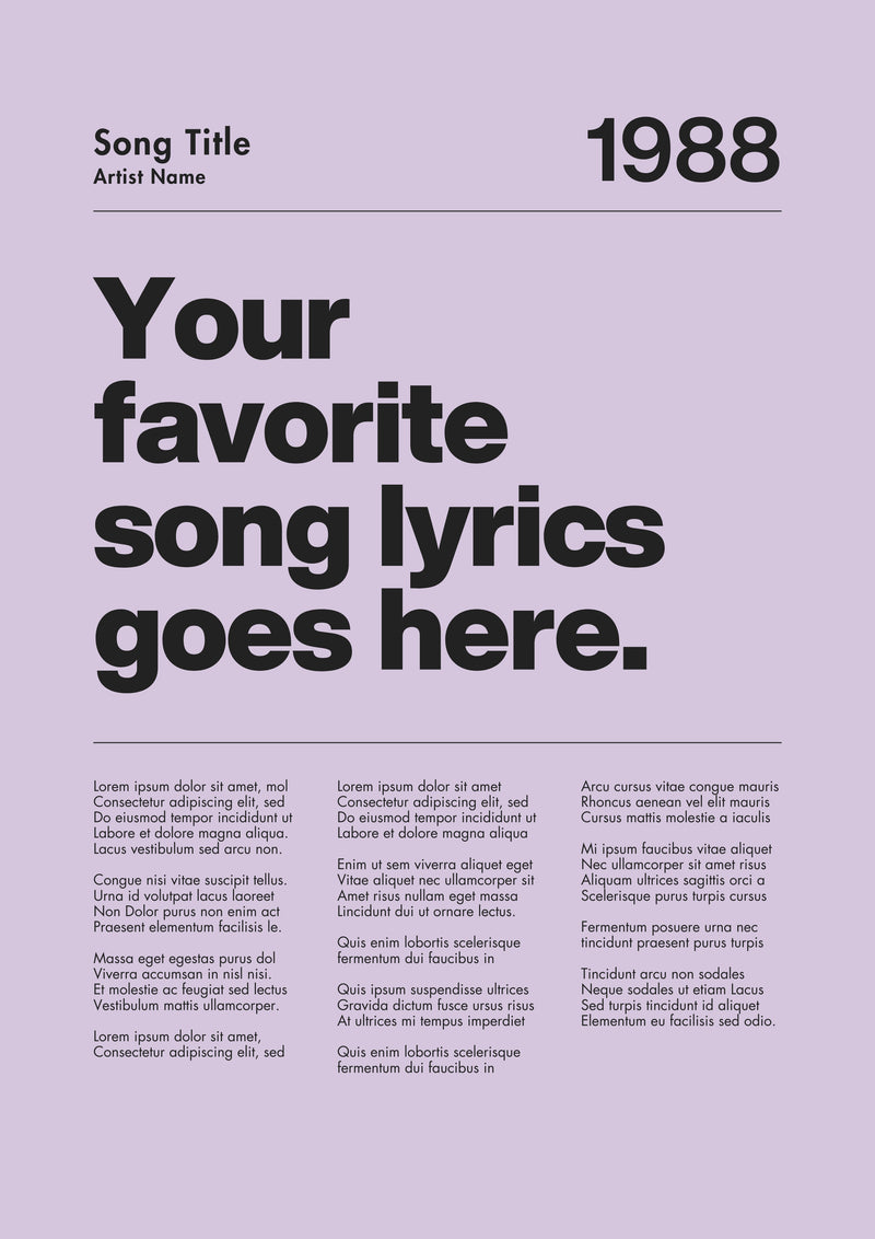 CUSTOM SONG MAUVE