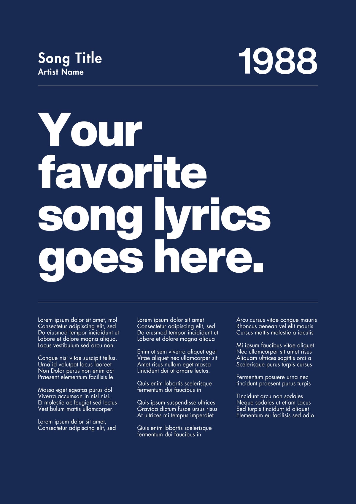CUSTOM SONG NAVY