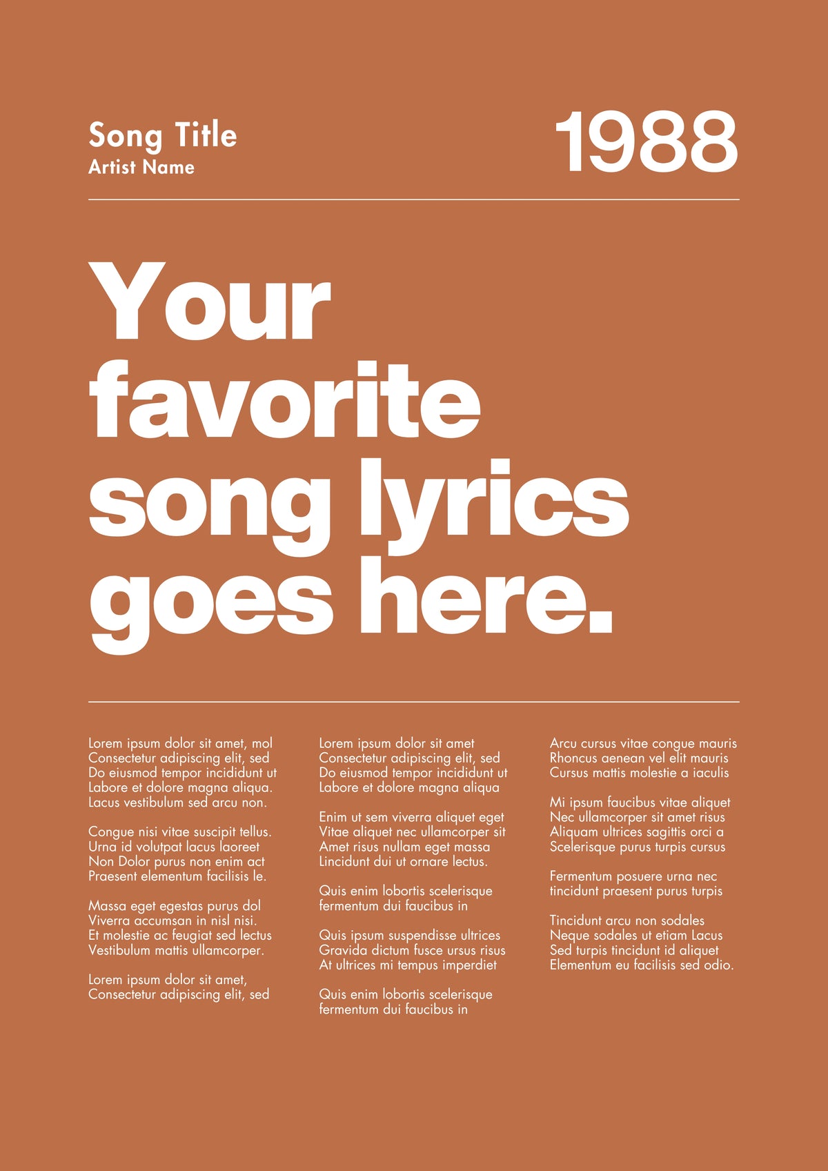 CUSTOM SONG ORANGE
