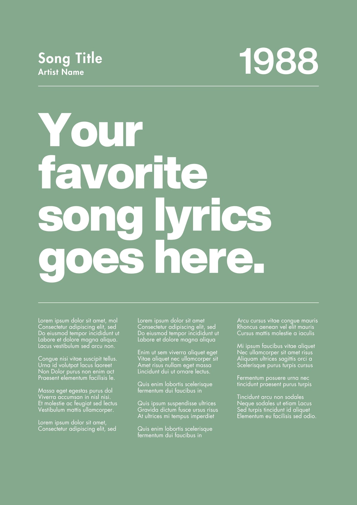 CUSTOM SONG SAGEBRUSH
