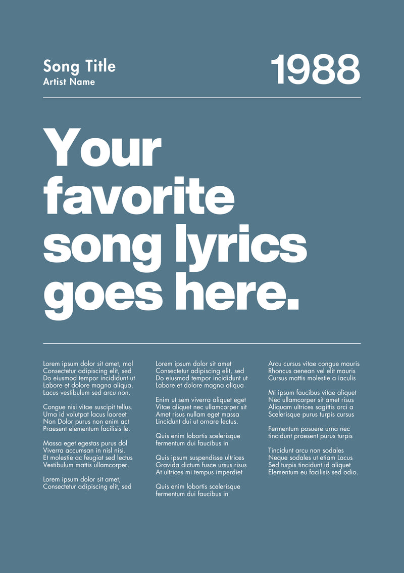 CUSTOM SONG SLATE BLUE