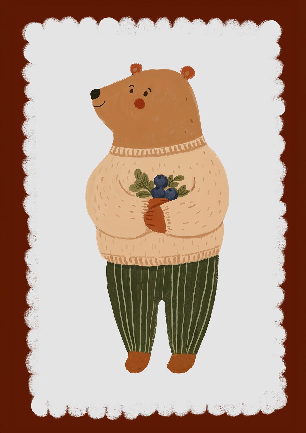 Cozy Bear with Berries