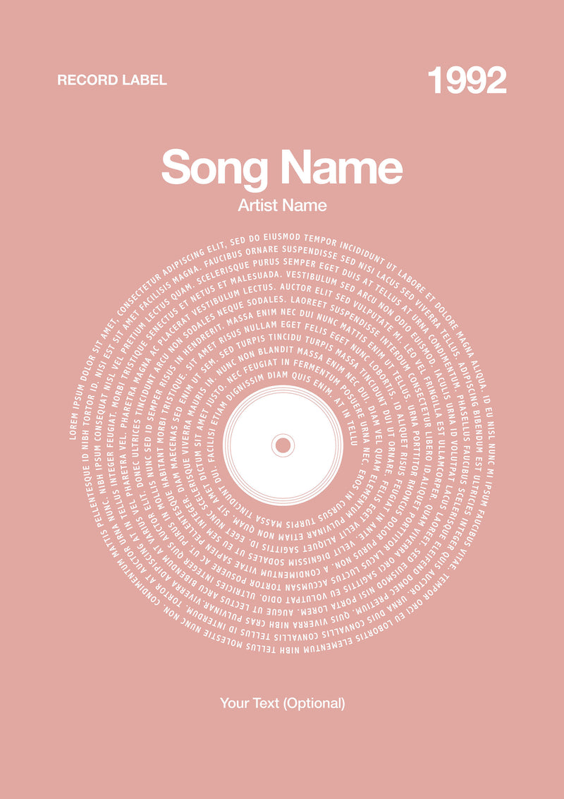 Custom Vinyl Lyrics Print – Petal