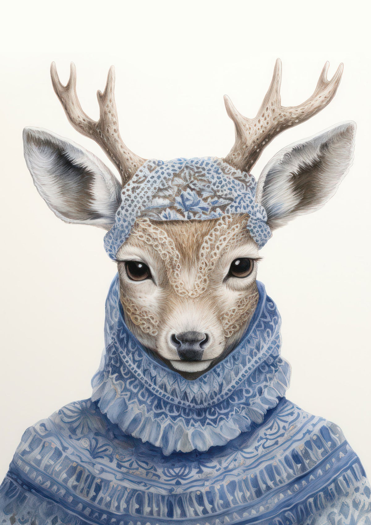 Deer in Blue Sweater