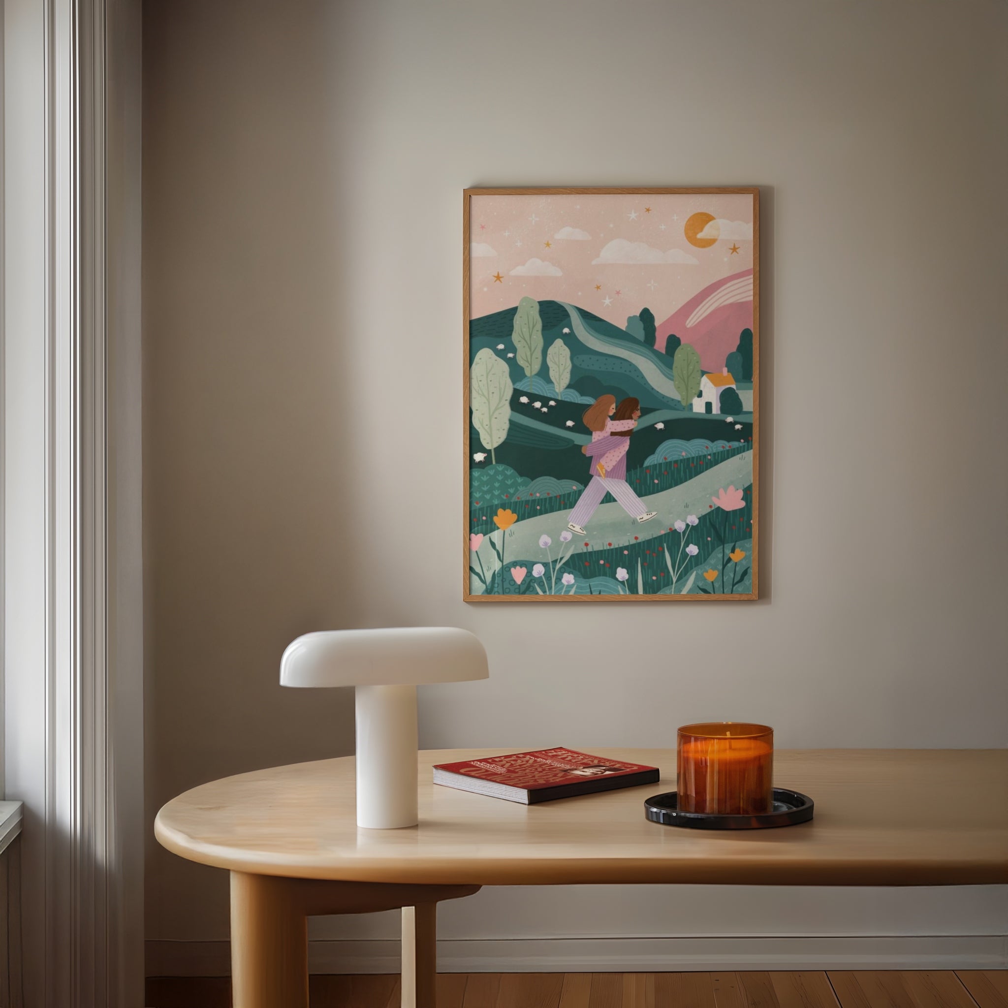 Mummy Daughter Countryside Walk