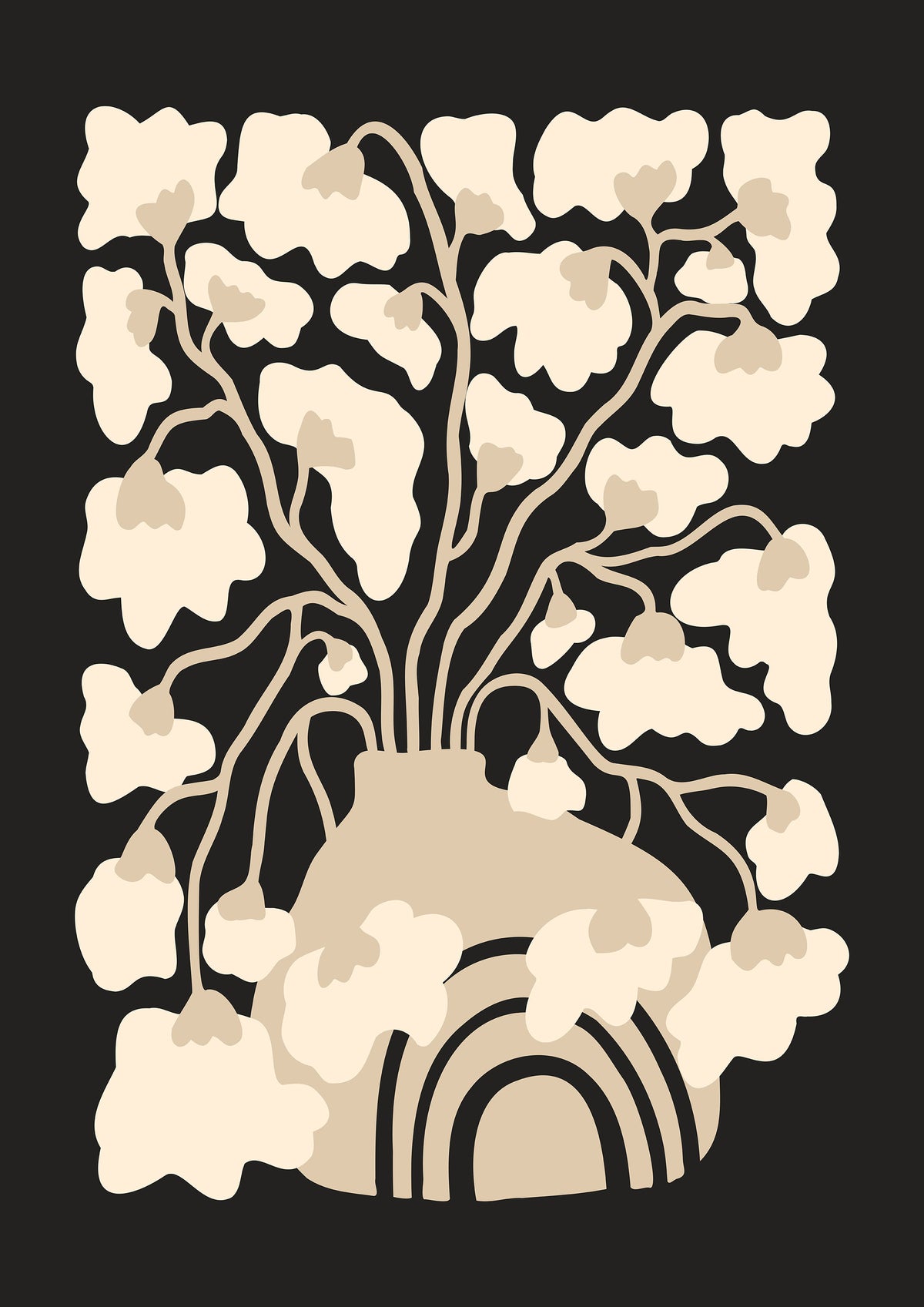 Neutral Floral Vase