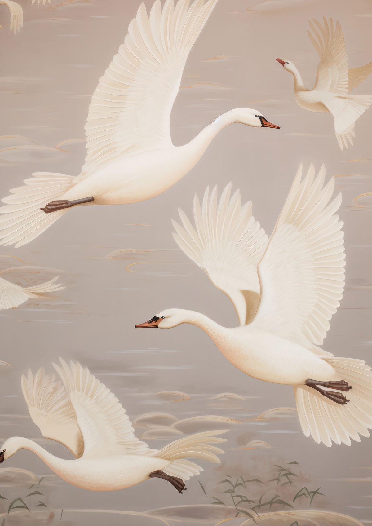 Flying Swans