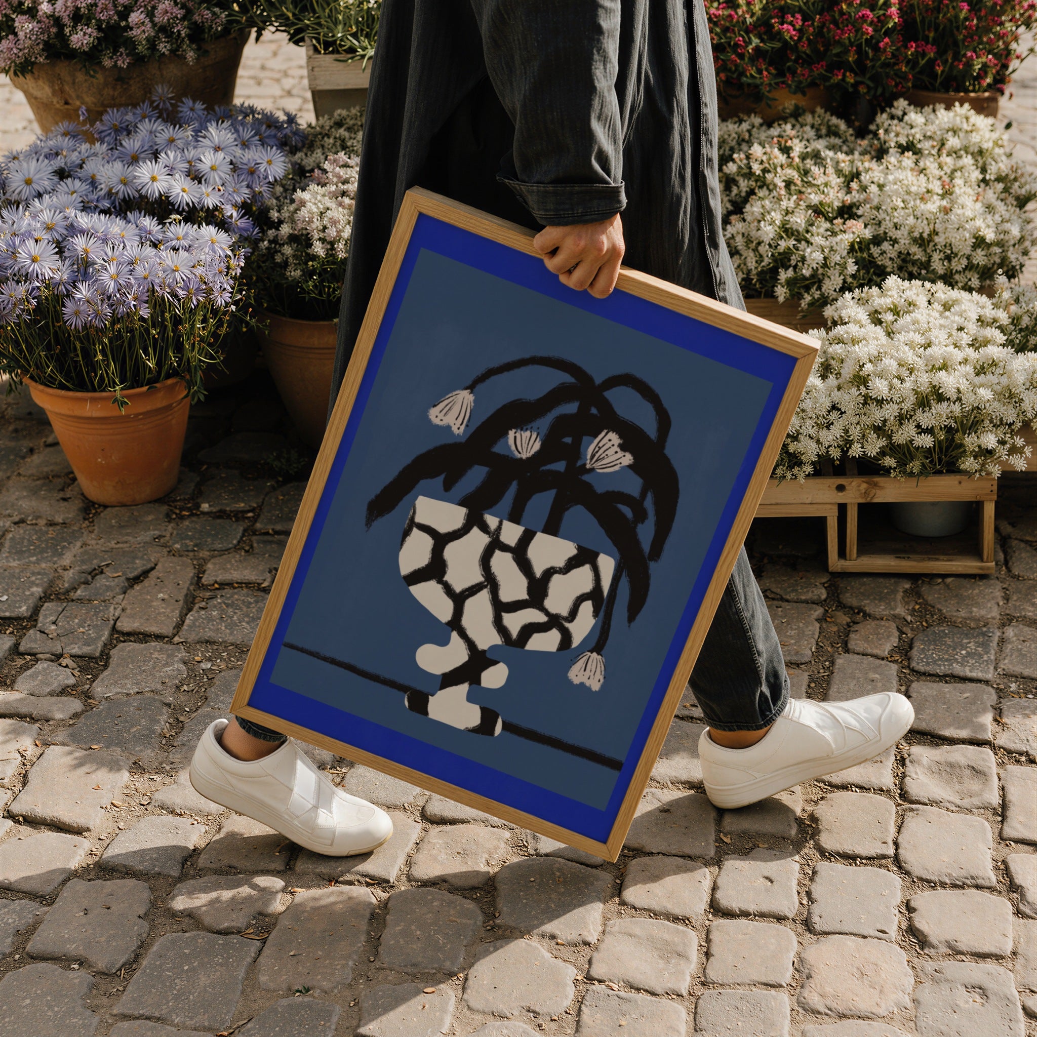 Cracked Vase In Blue