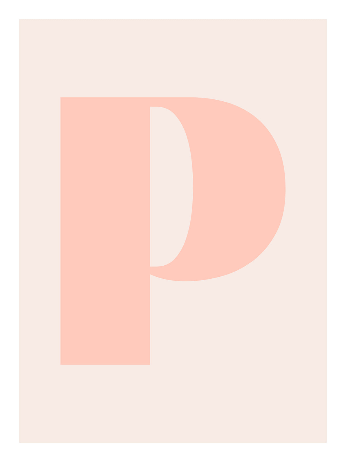 P LETTER PASTEL