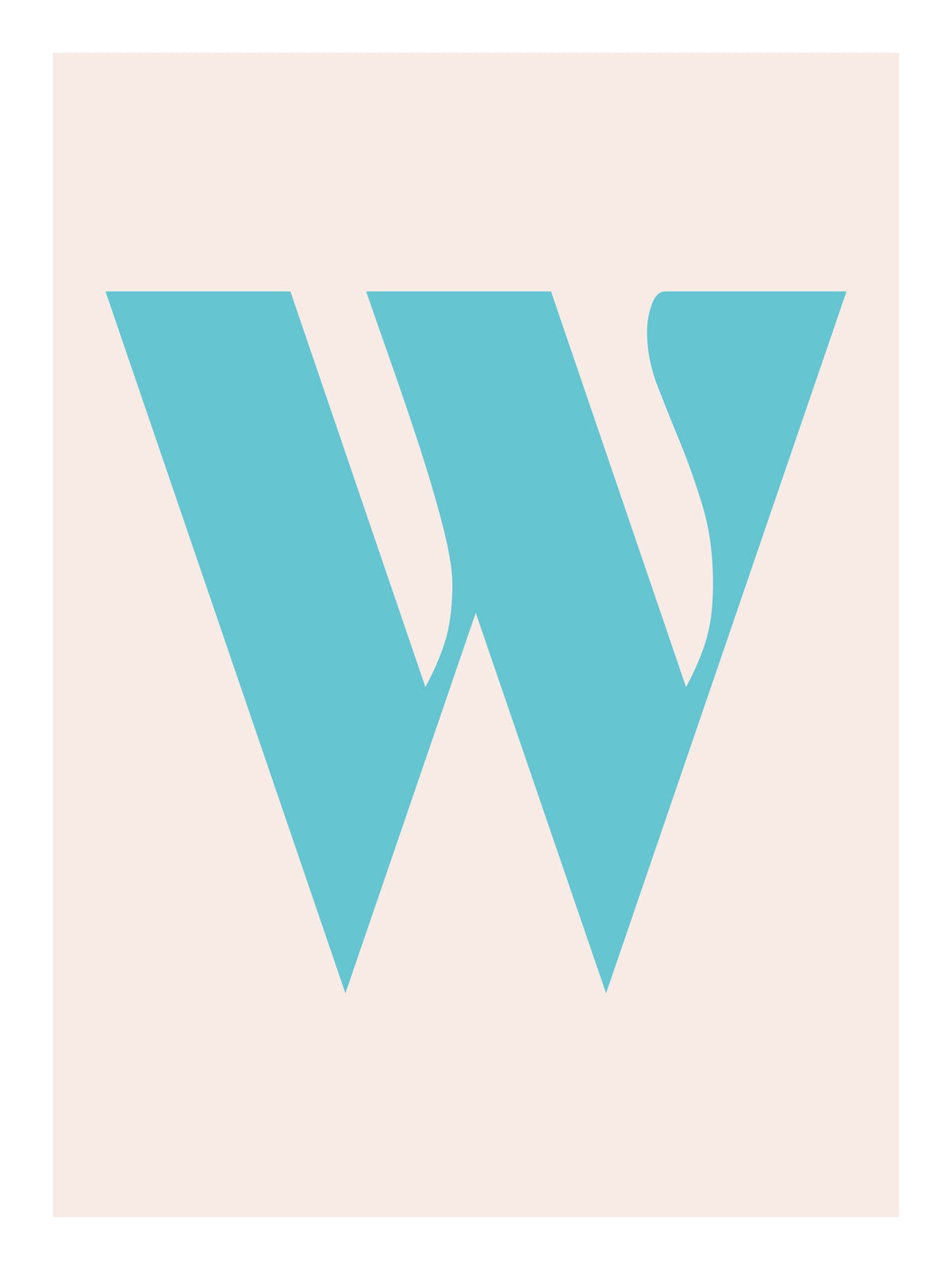 W LETTER PASTEL