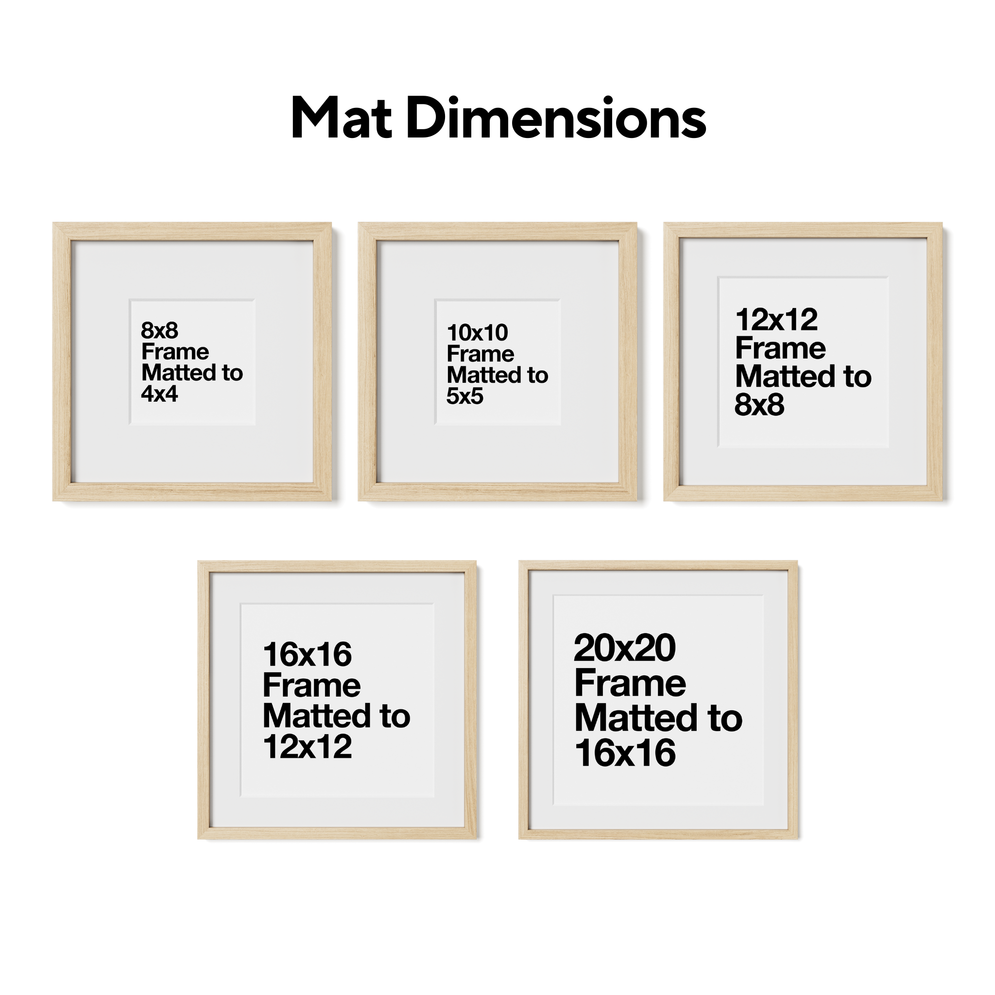 Natural Oak Square Gallery Frame