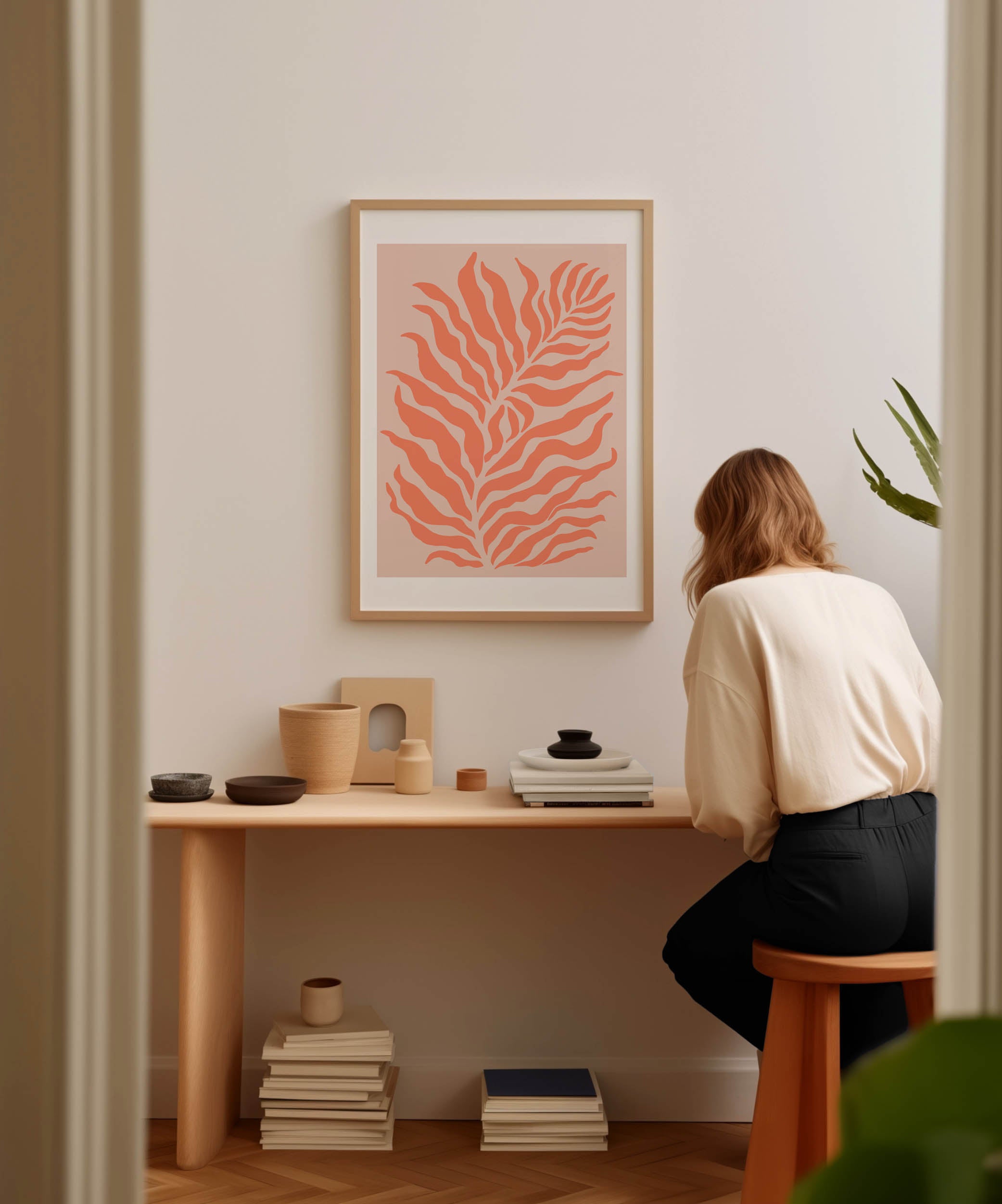 Salmon Plants Print