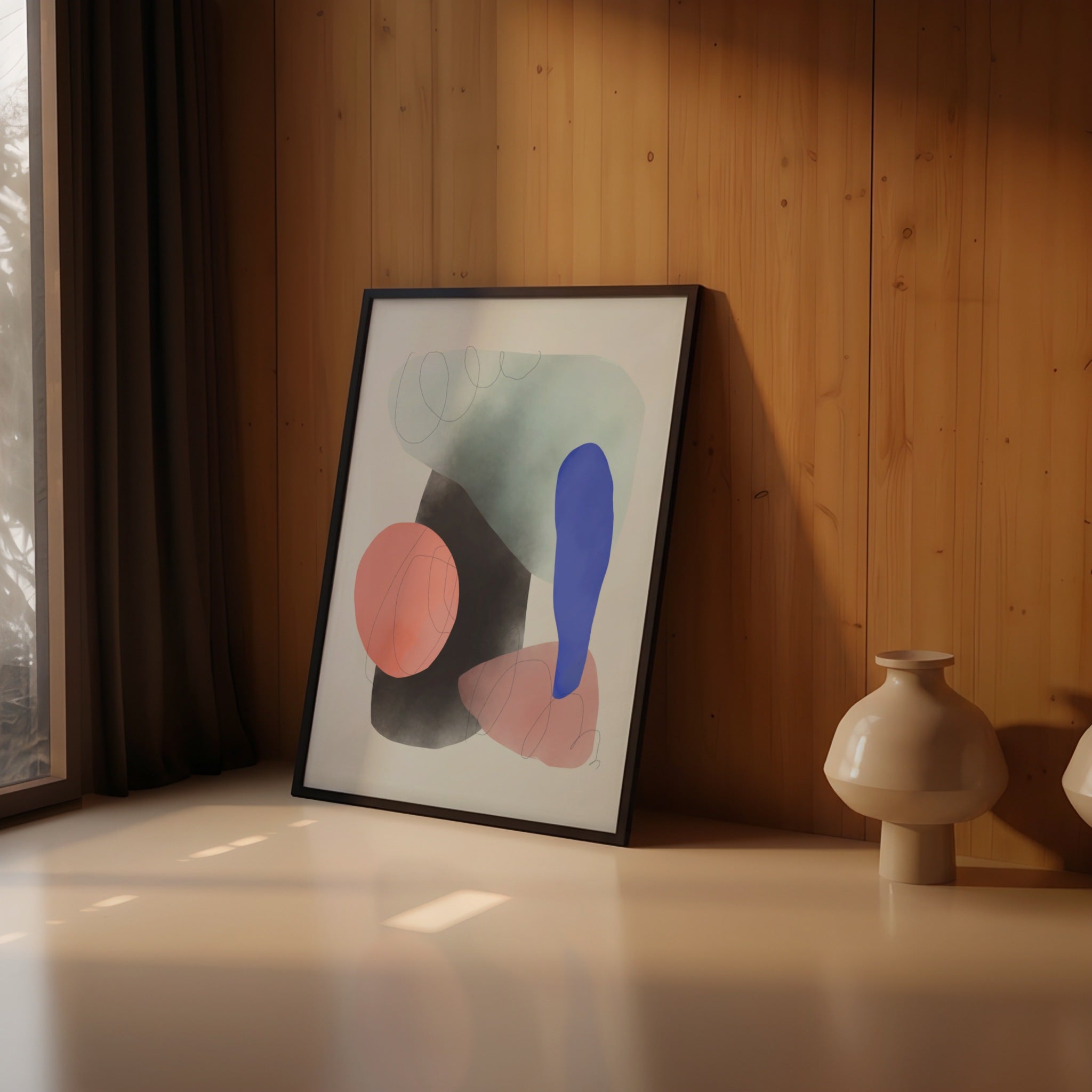 Watercolor Organic Shapes