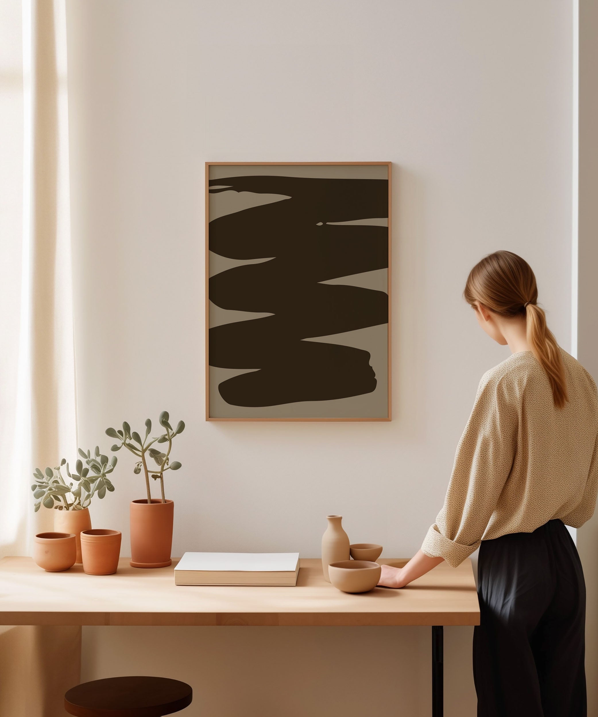 Striking 'Abstract Bold Line Art' design, minimalist wall art for a sharp modern aesthetic.