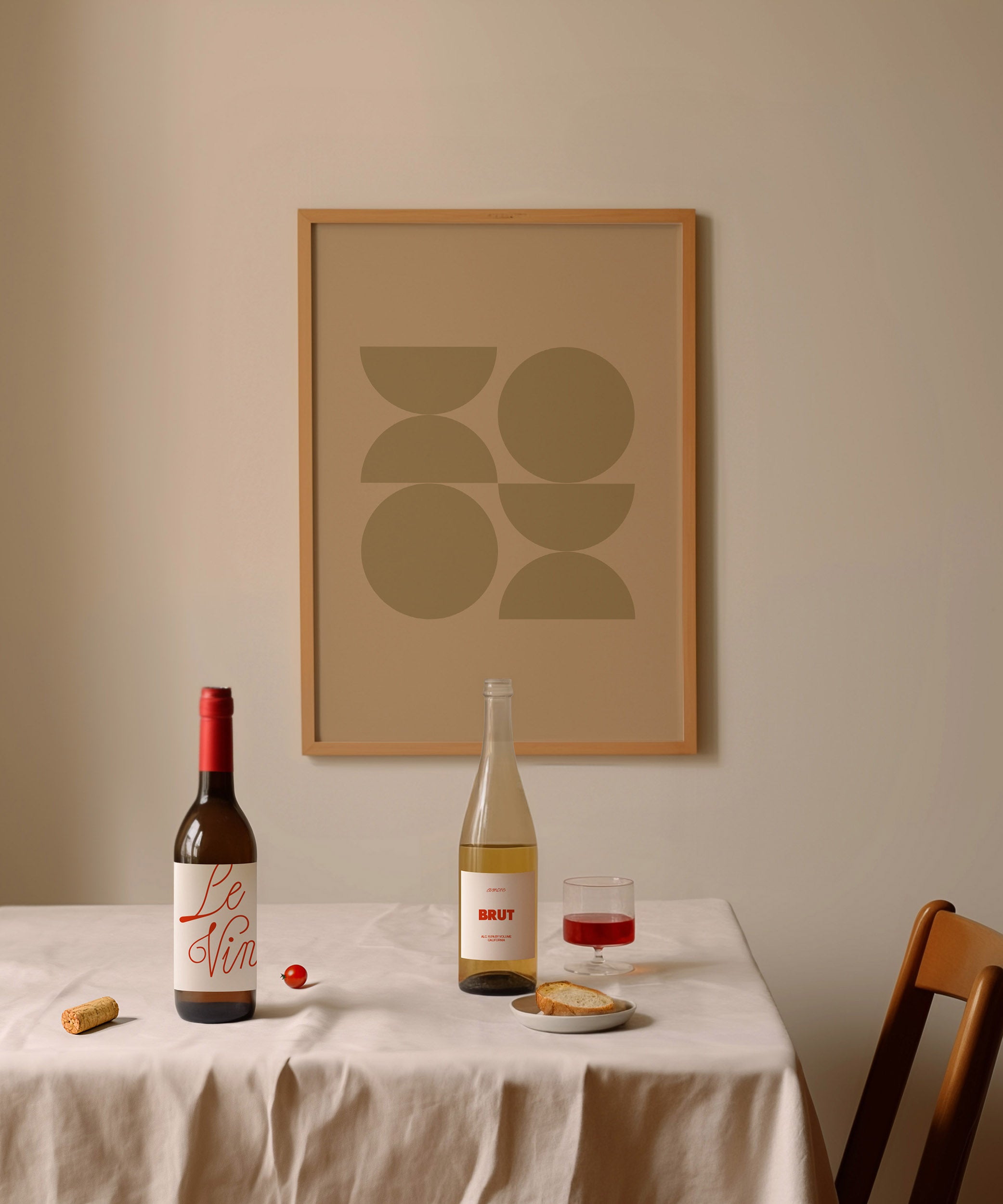 Abstract 'Minimalist Geometric Art Print,' Scandinavian style modern wall art with a chic aesthetic.