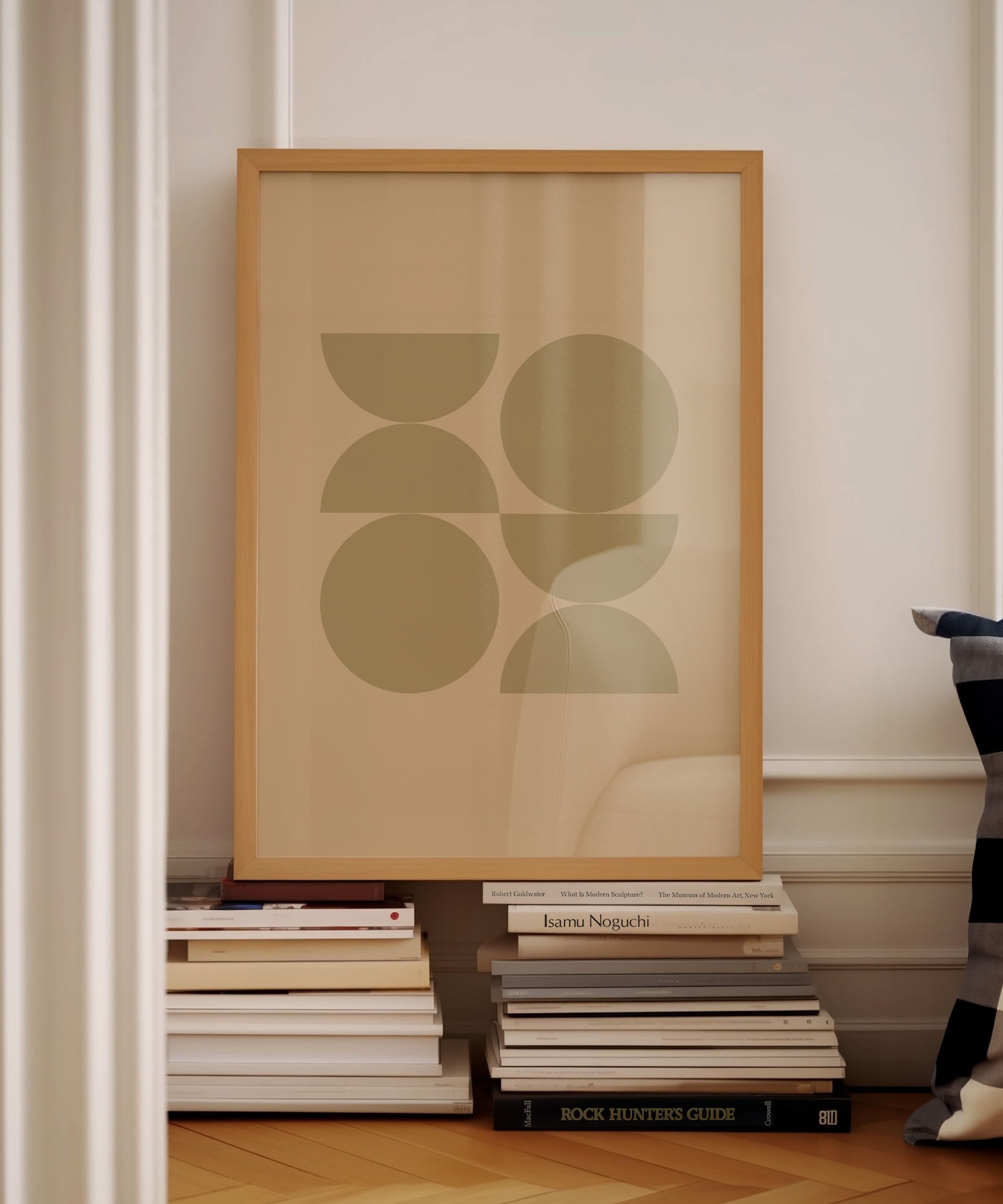 Abstract 'Minimalist Geometric Art Print,' Scandinavian style modern wall art with a chic aesthetic.