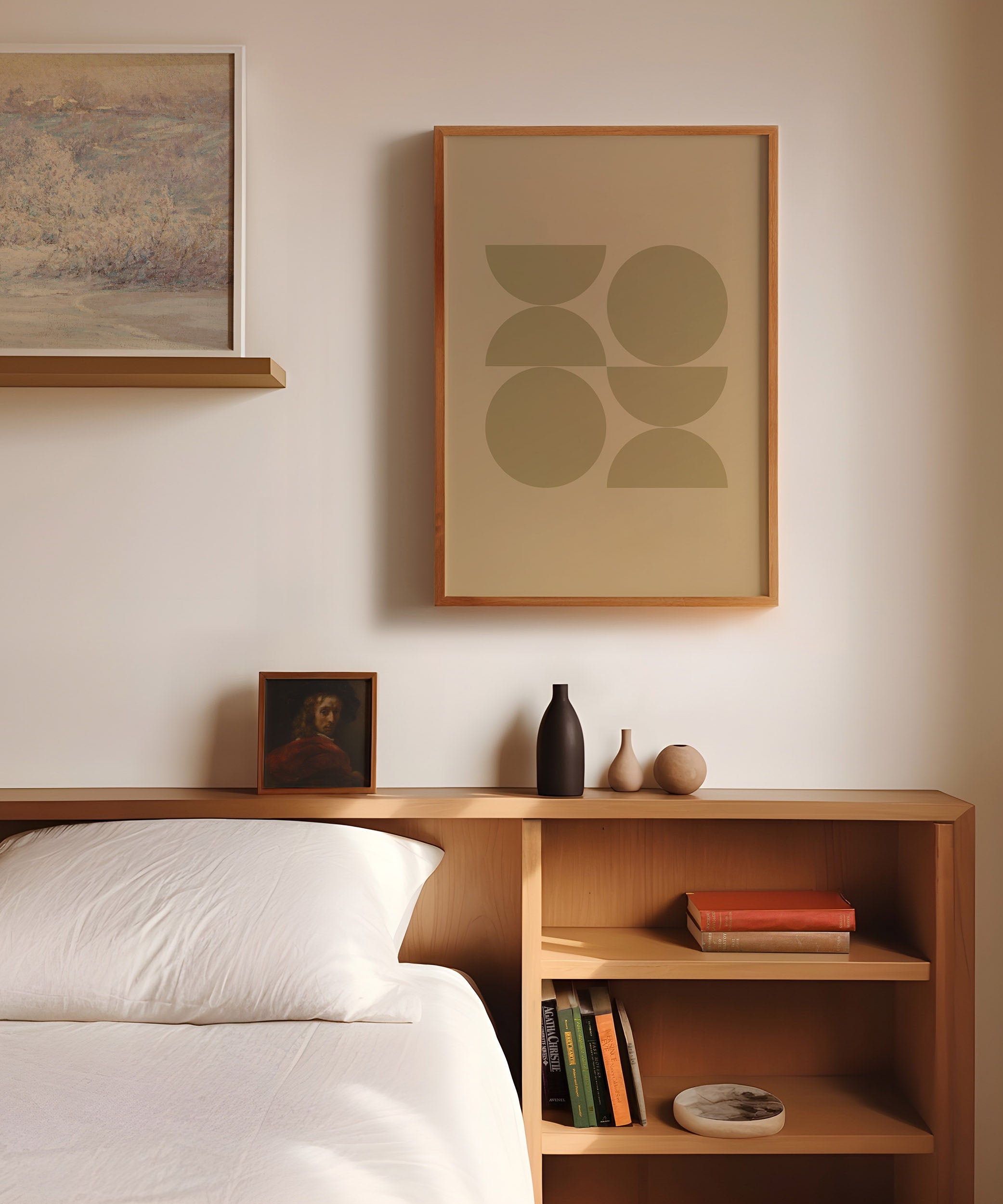 Abstract 'Minimalist Geometric Art Print,' Scandinavian style modern wall art with a chic aesthetic.