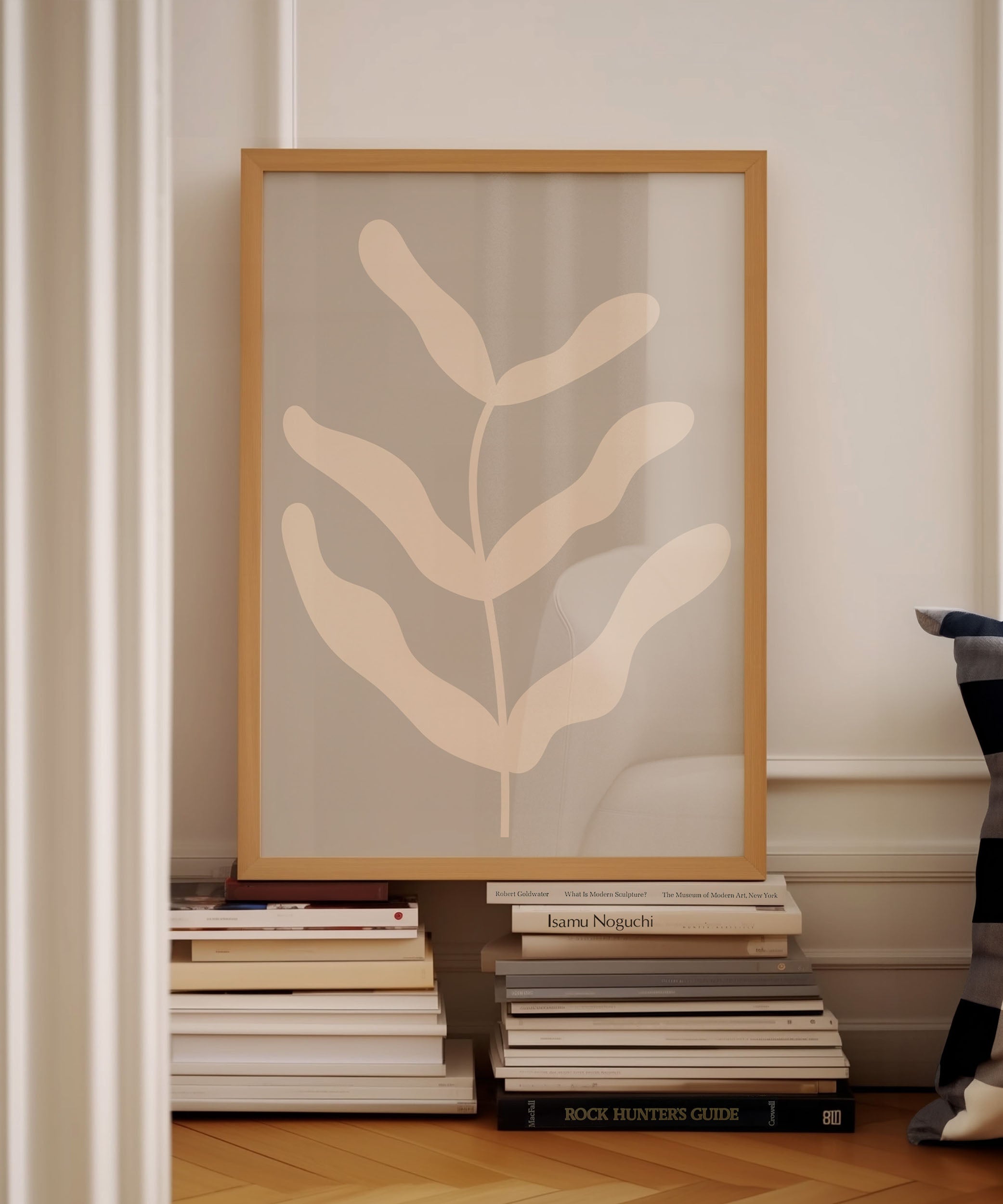 Minimalist Neutral Flower Print