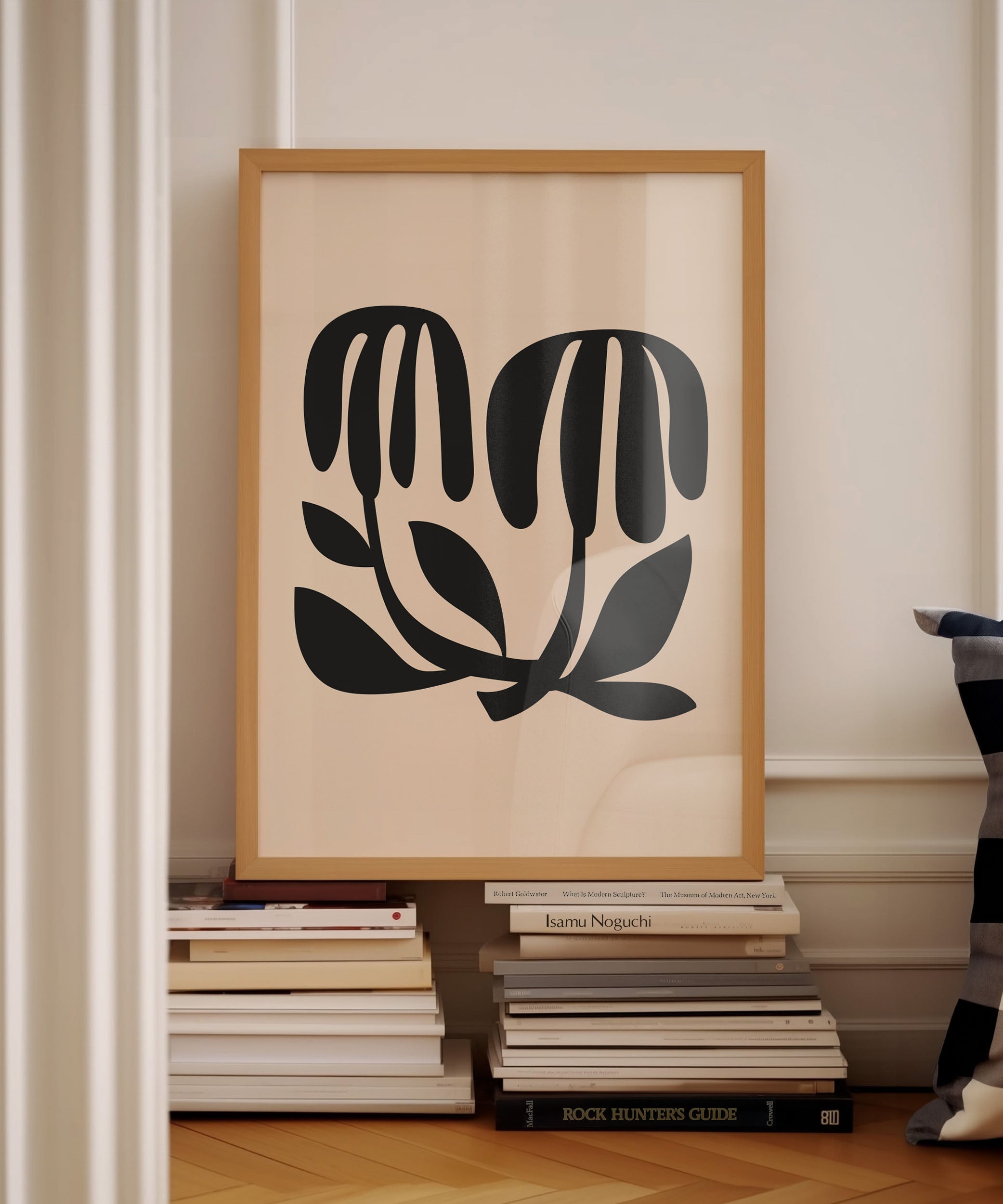 Botanical 'Abstract Plants Art Print,' framed abstract prints with a nature-inspired aesthetic.