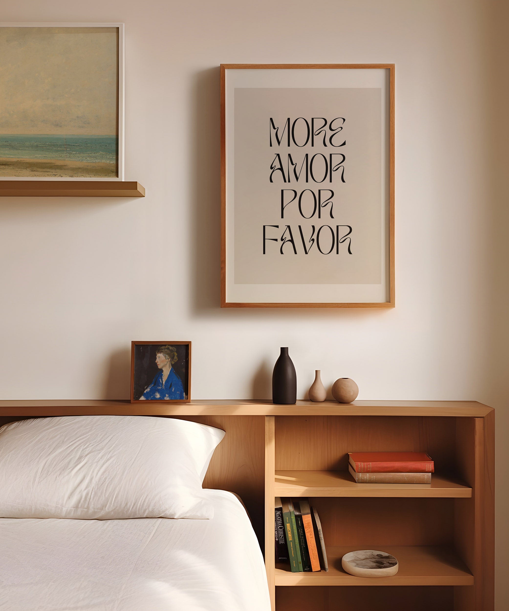 More Amor Por Favor' love quote typography, modern wall art for an eye-catching aesthetic.