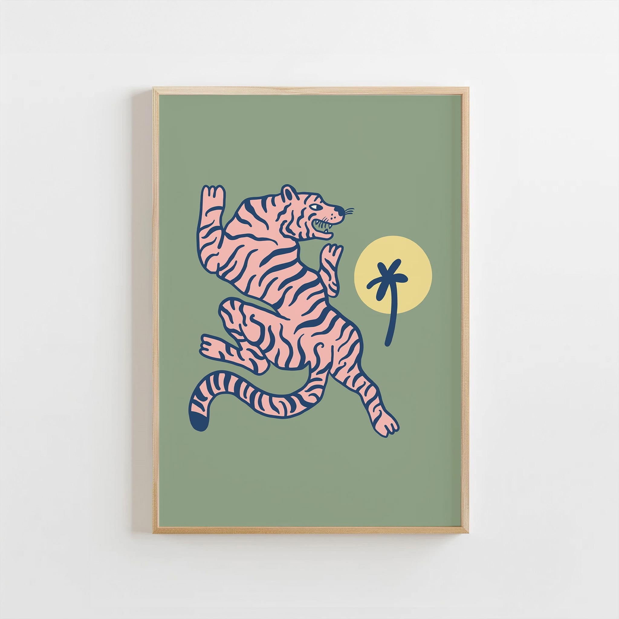 Playful Jumping Tiger