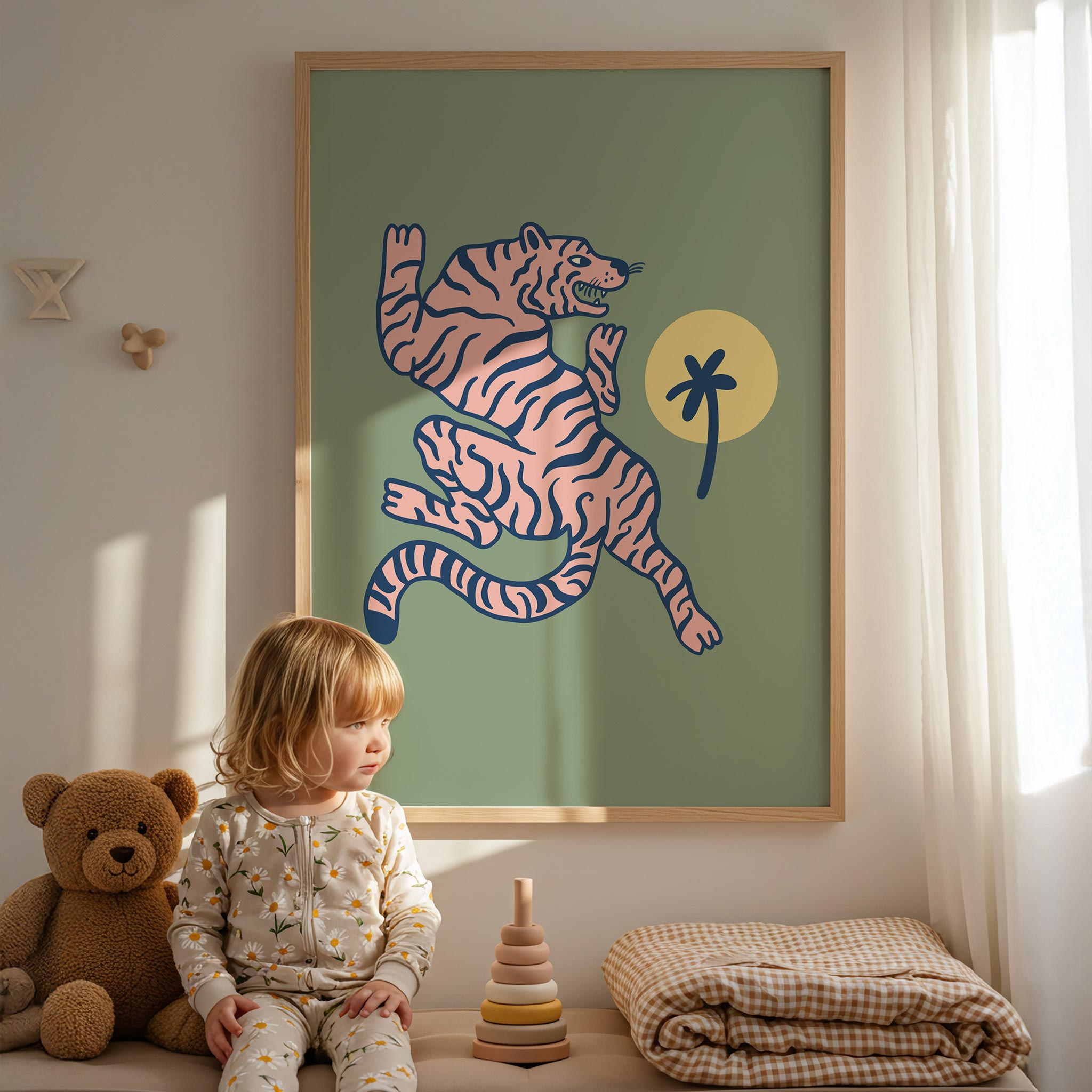 Playful Jumping Tiger