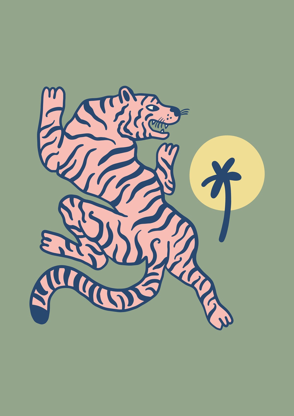 Playful Jumping Tiger