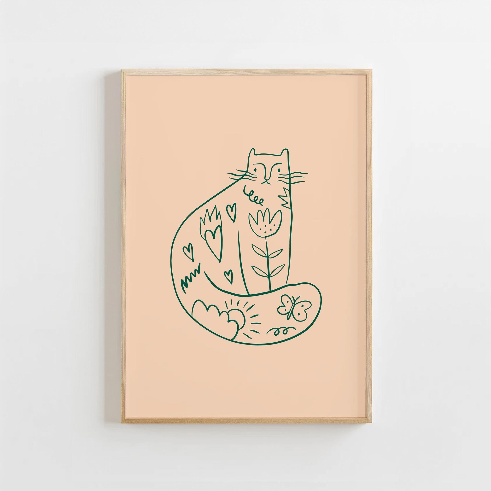 Floral Patterned Cat