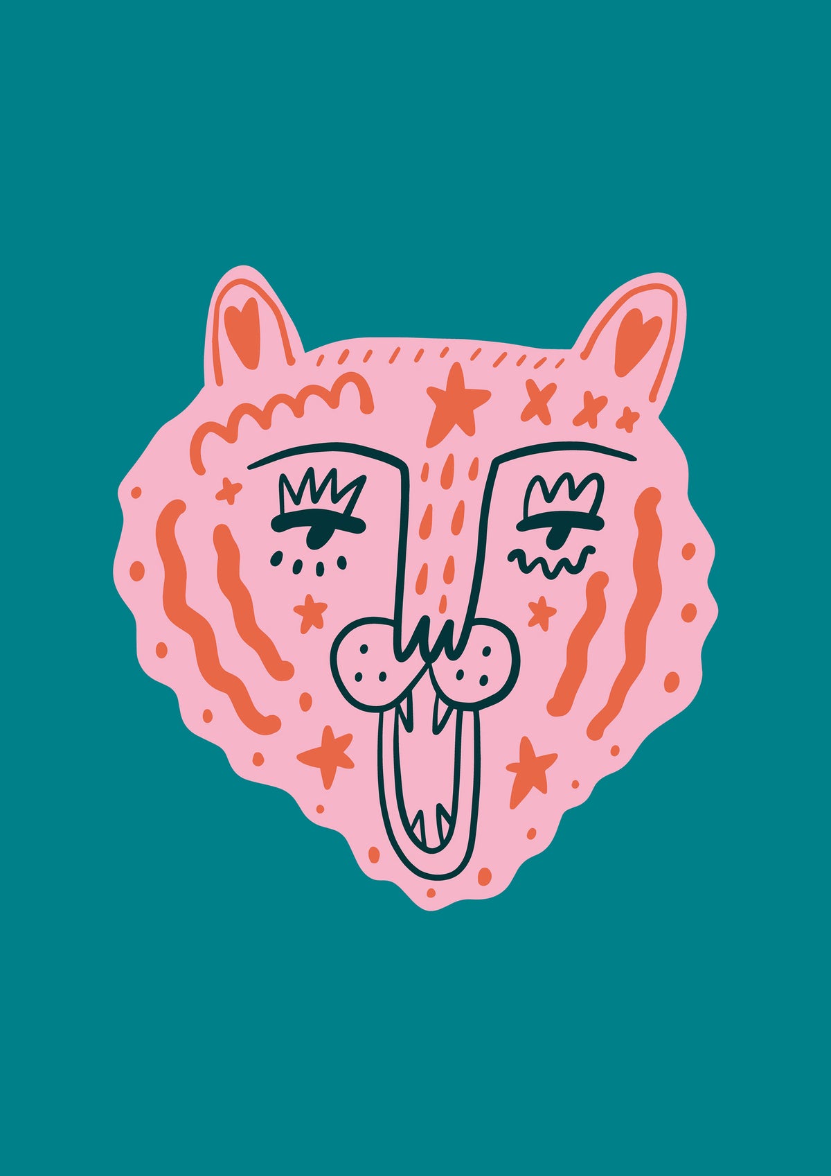 Starry Tiger Face