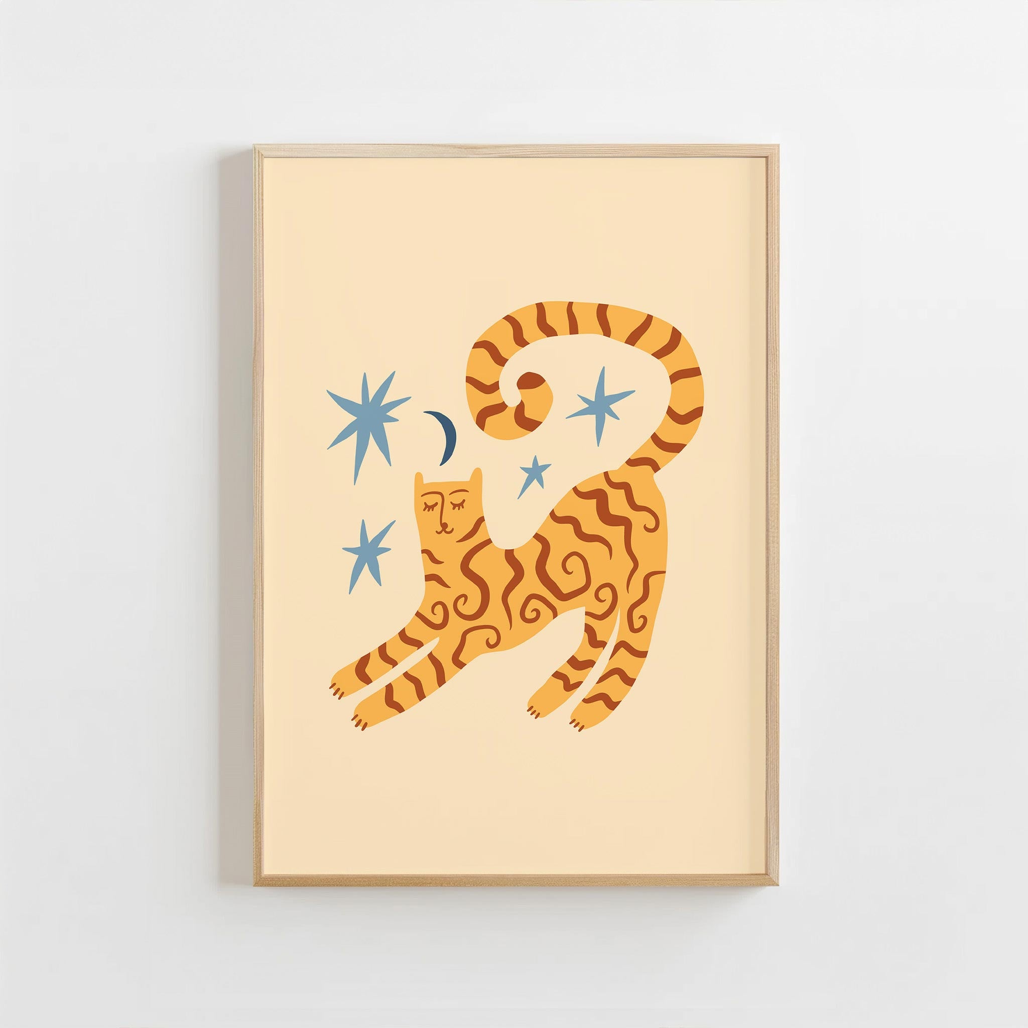 Midnight Stretching Cat