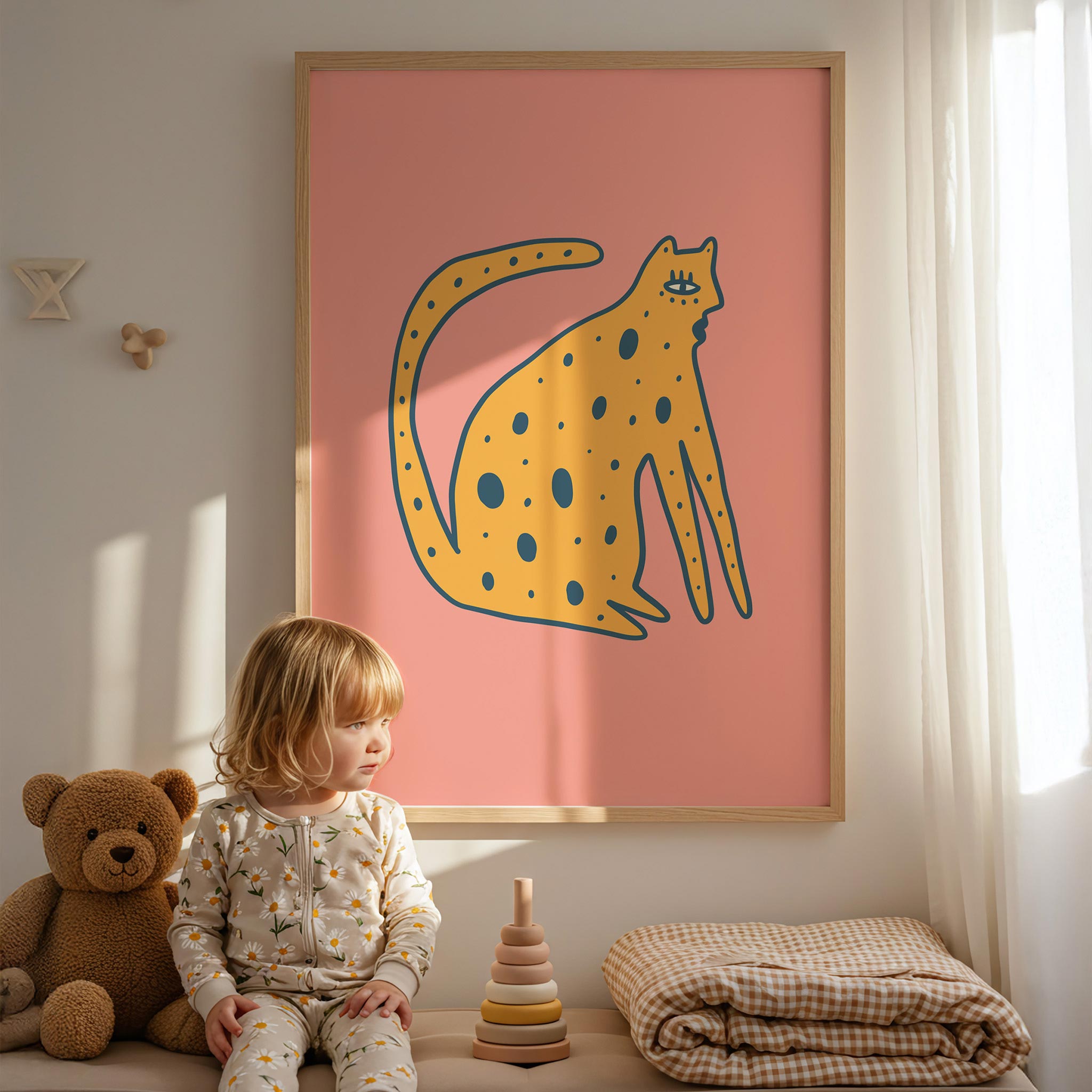 Curious Sitting Leopard