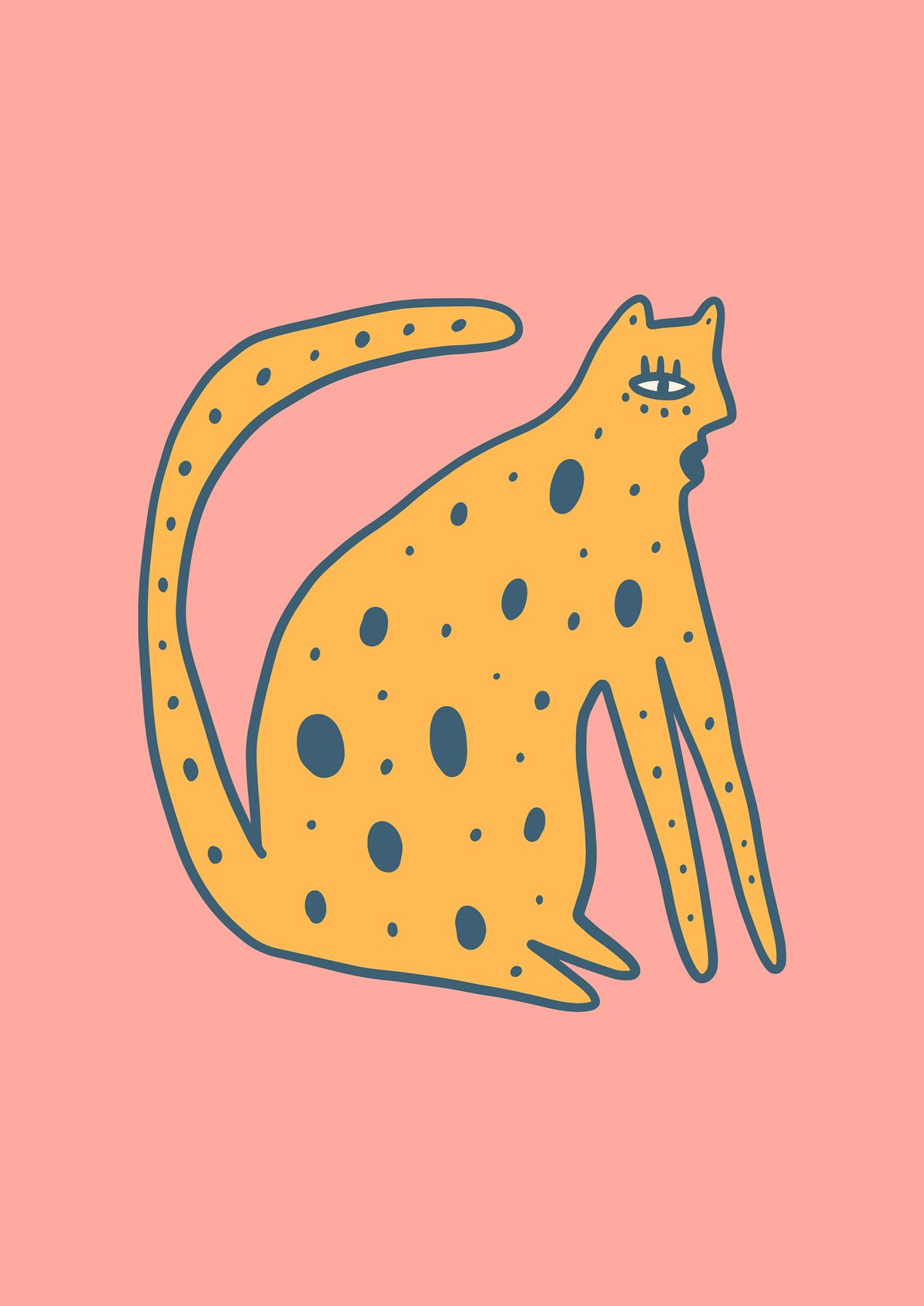 Curious Sitting Leopard